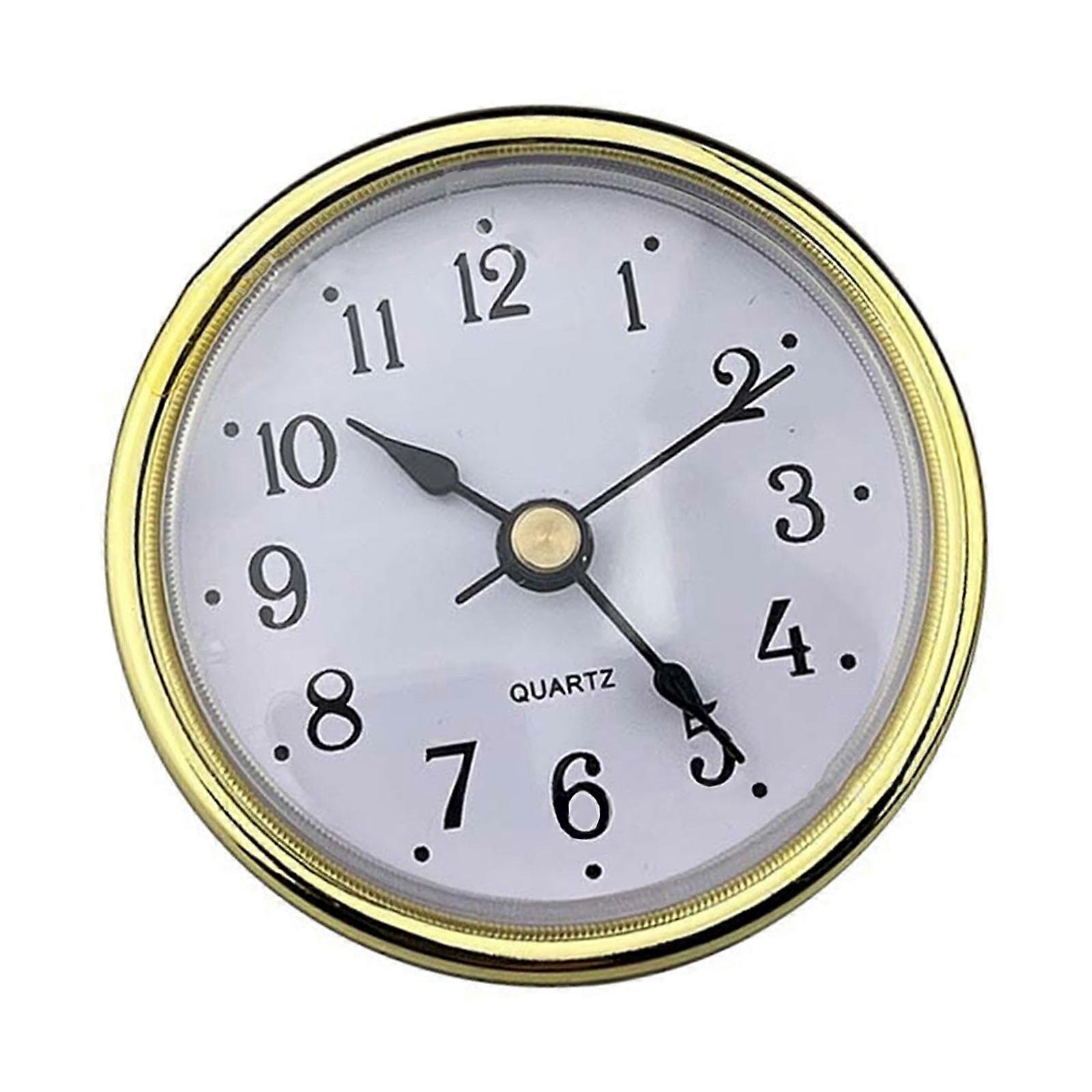 Retro Design 65mm Clock Insert Replacement ABS Plastic Electroplated Quartzs Clock Head Accurate Timekeeping Mechanism Multicolor