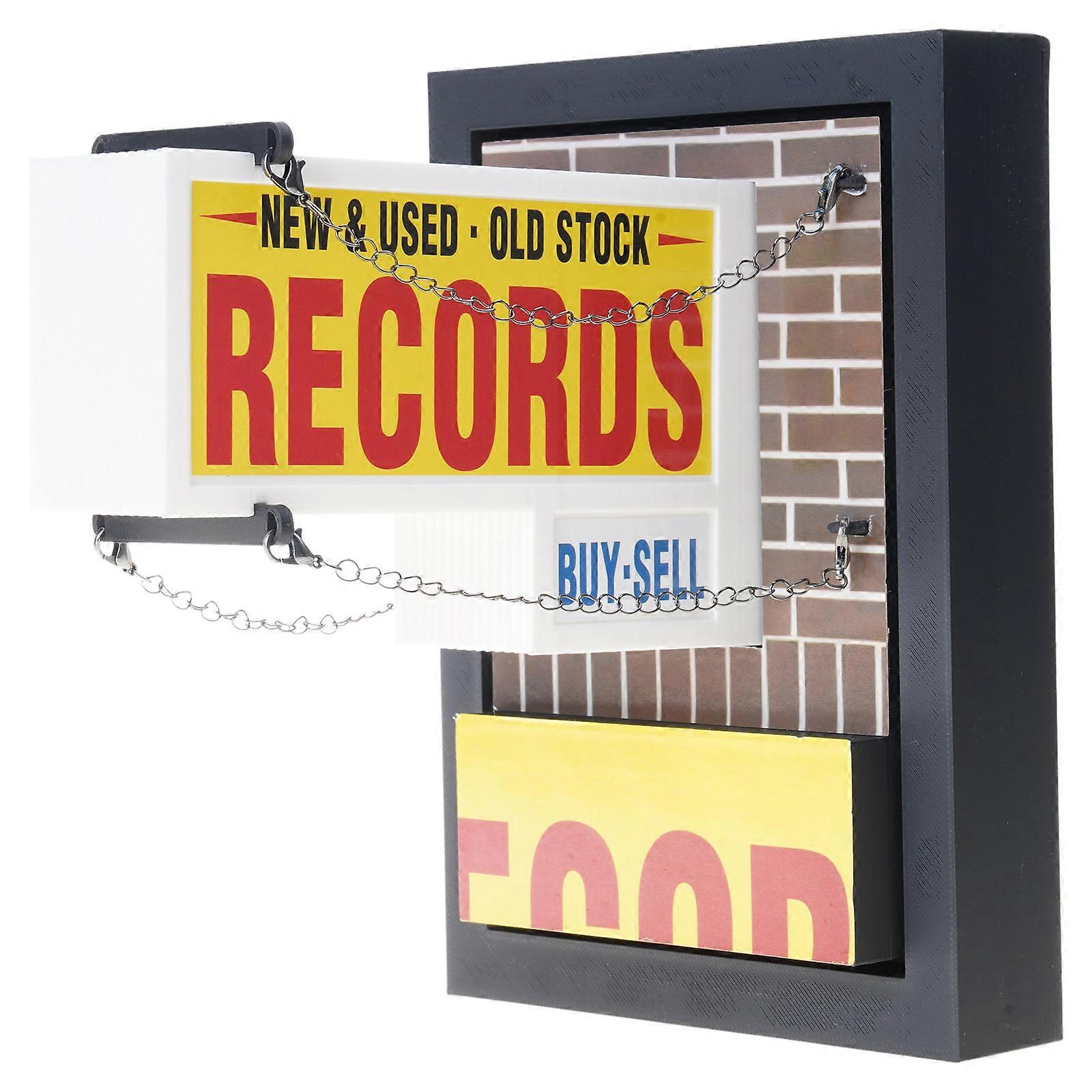 Record LED Wall Lamp Music Wall Art Energy Efficient LED Light Unique Gift for Record Collector & Music  Yellow with light
