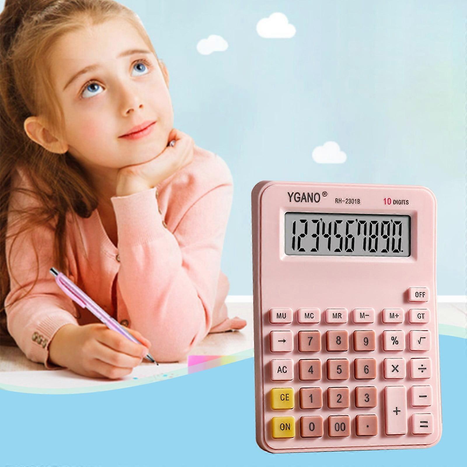 Cyber Monday Deals 2024: Viflosae 10-Digit Calculator for Elementary School, Compatible with Mathematics Textbooks, Silent Battery-Powered