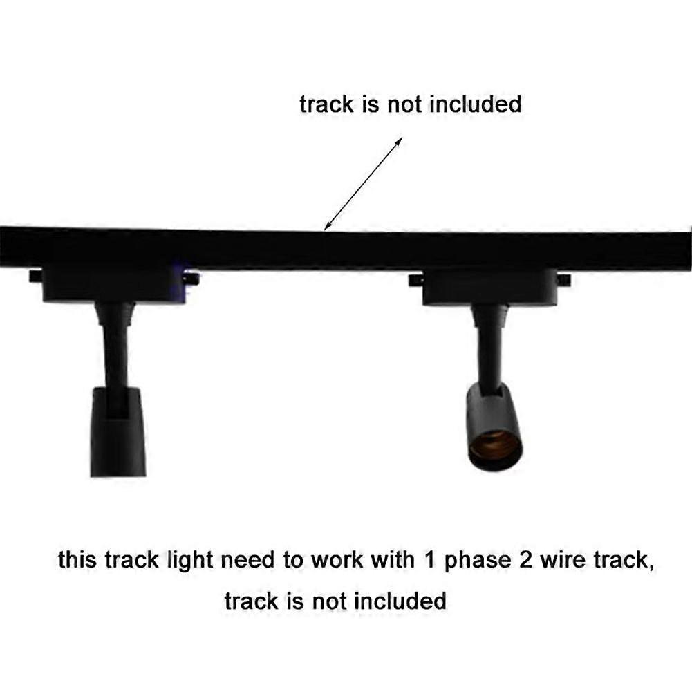 Adjustable Mini Track Light Black and White Single Phase Bulb Replaceable Plastic Track Light DIY Accessories
