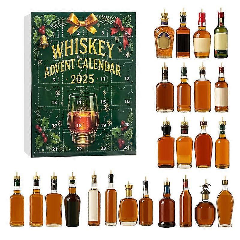 Advent Calendar 2025 with Global Style Miniatures, 3D Christmas Countdown Blind Box Set