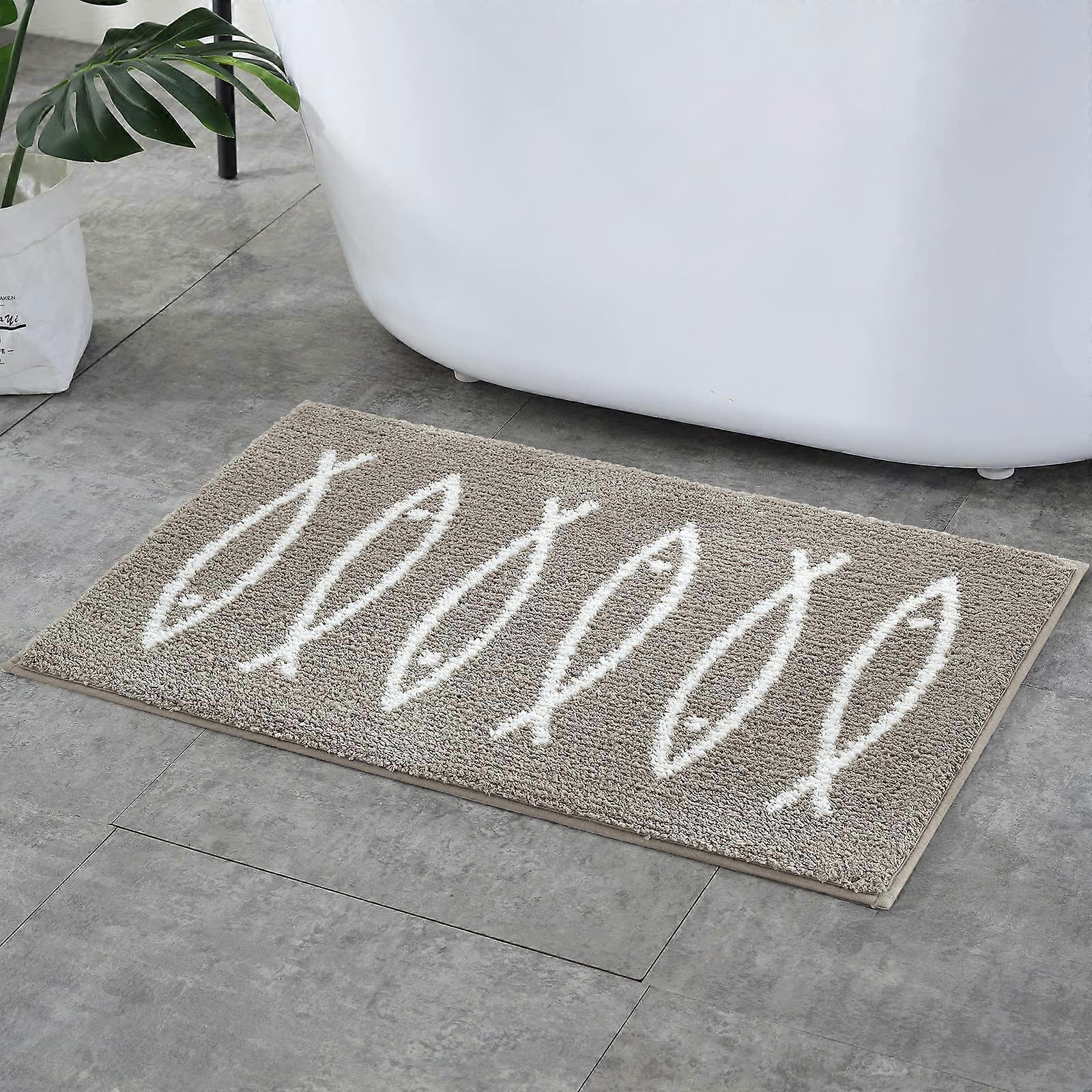 Gray Bathroom Rug Ultra Soft Water Absorbent Bath Mat Machine Washable Quick Dry Carpet 24'x36'