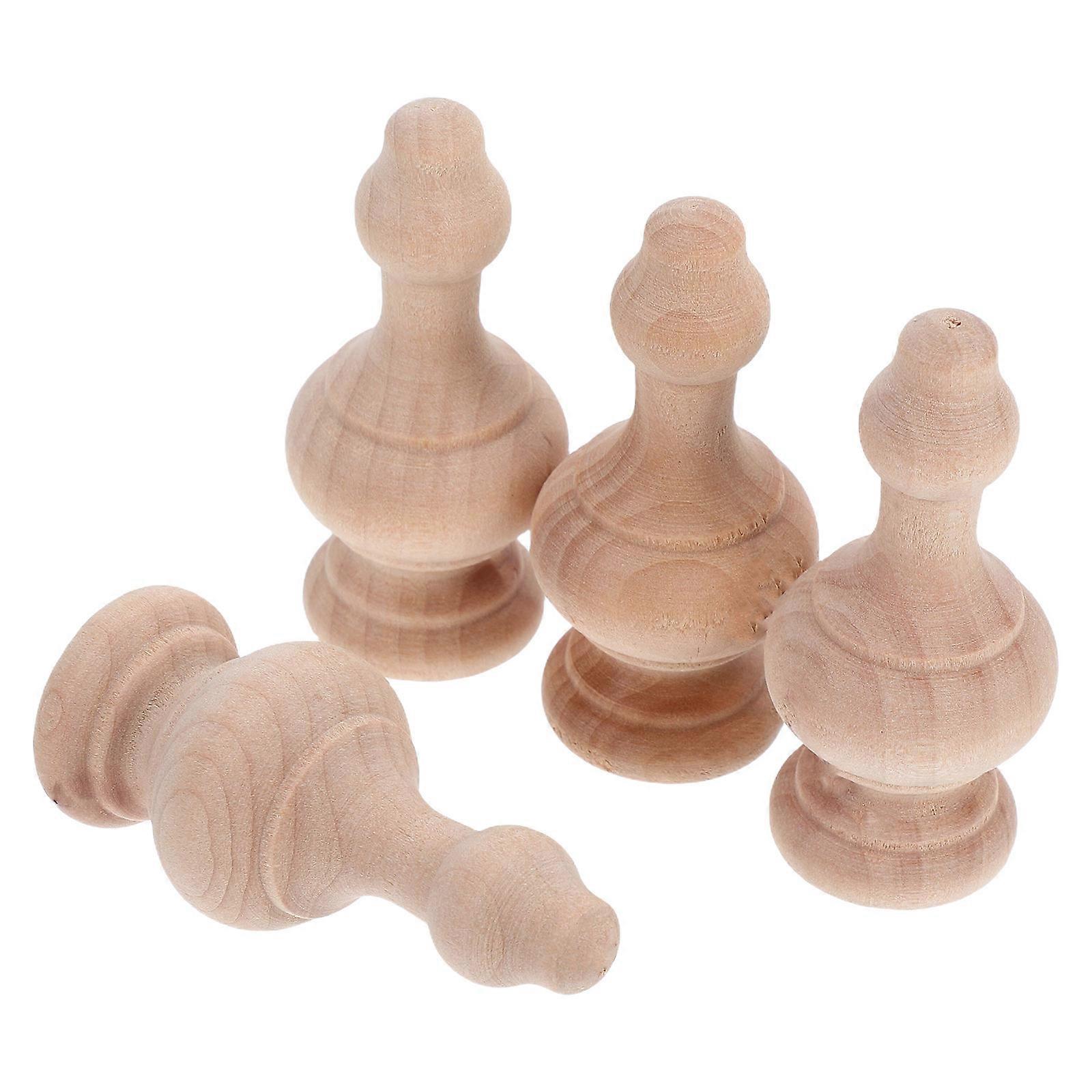 Solid Wood Small Arch Bridge Baluster for Decorative Home Use 4Pcs