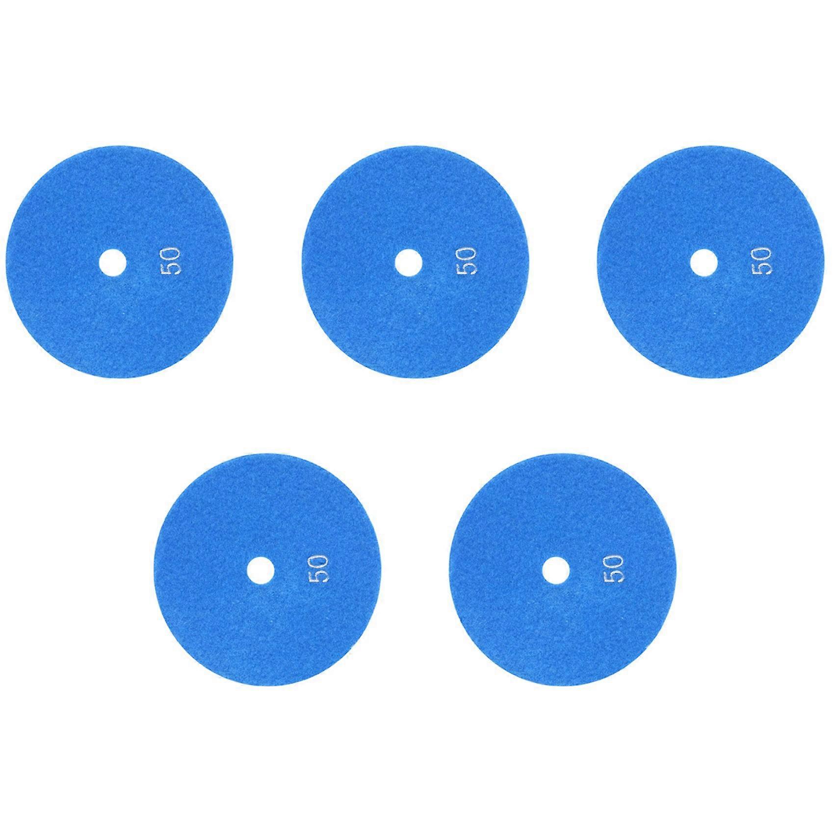 5pcs 5 Inch 125mm Wet Diamond Polishing Pads Marble Granite Grits 50