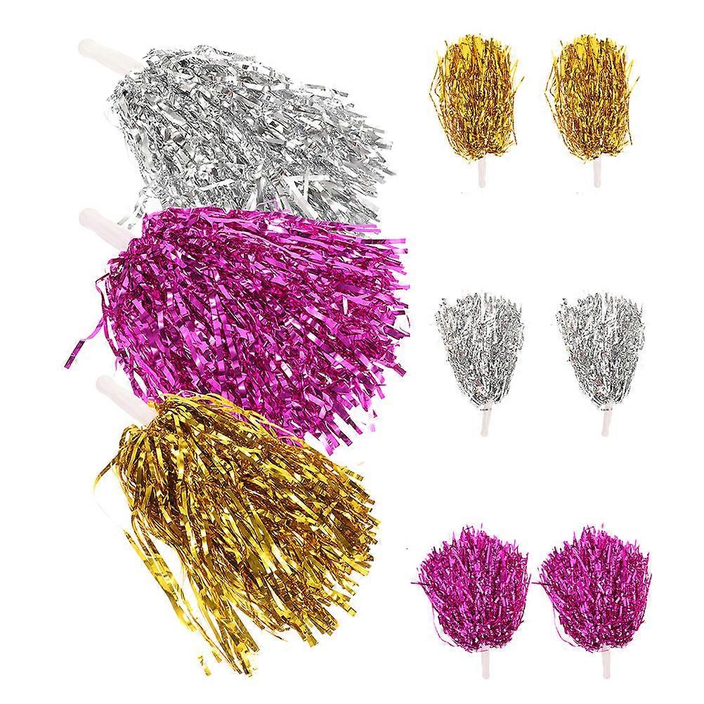 Cheerleading Pom Poms for Performance with 9Pcs Durable Pet Material