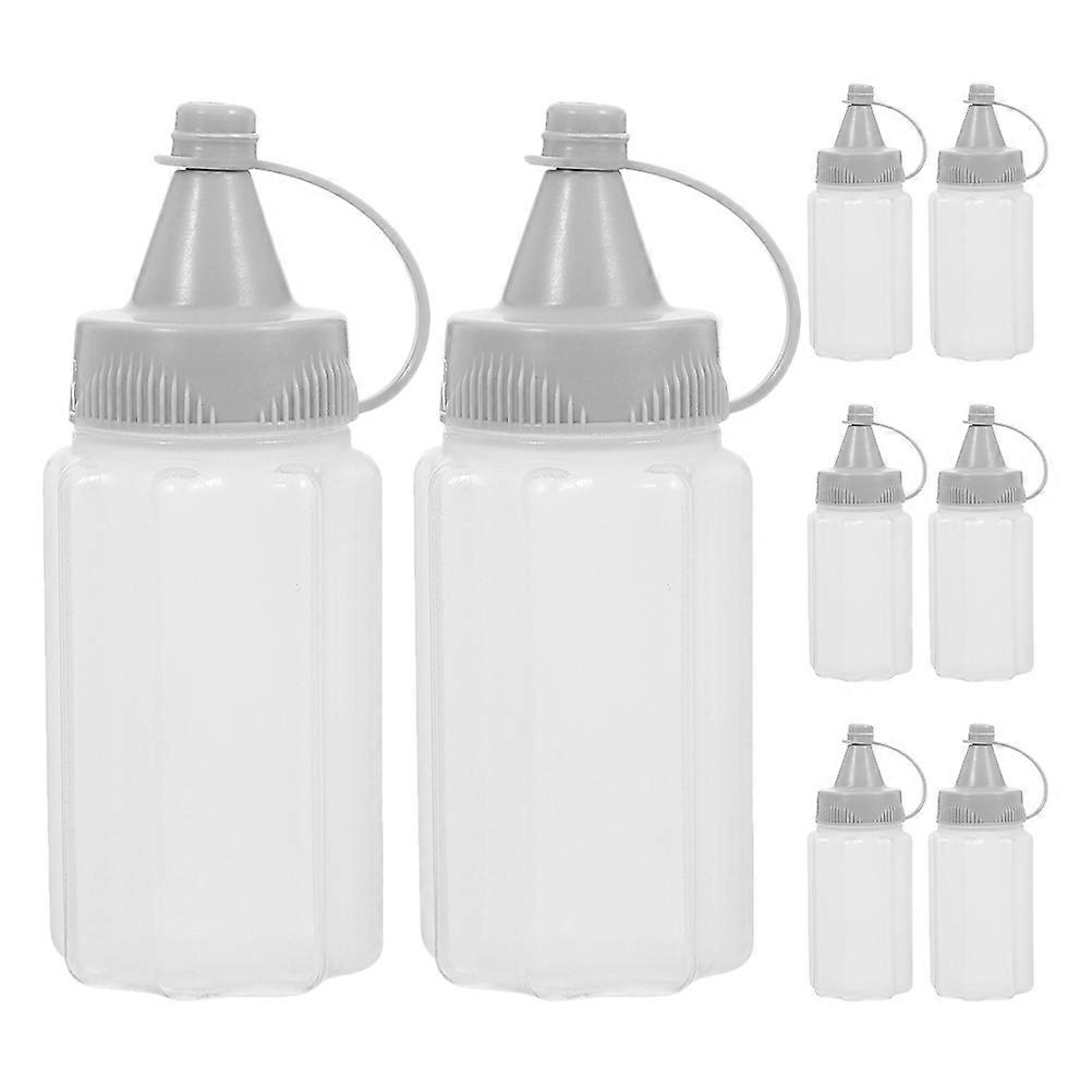 Kitchen Squeeze Bottles for Marinade Dispensing 8Pcs Reusable Plastic Condiment Bottles