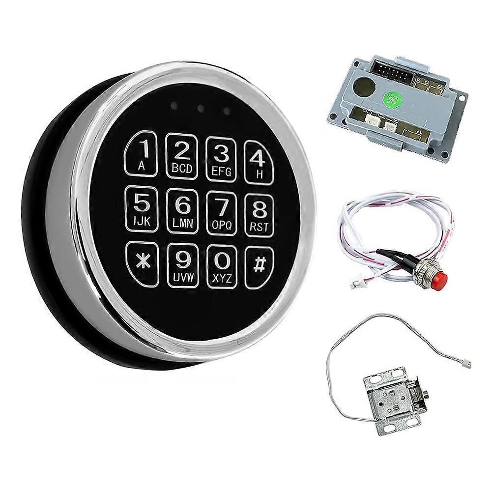 Safe Lock Replacement, Zinc Alloy Keypad Lock with Solenoid Access,14 Ribbon Cable Motherboard & Reset Button Lock Set