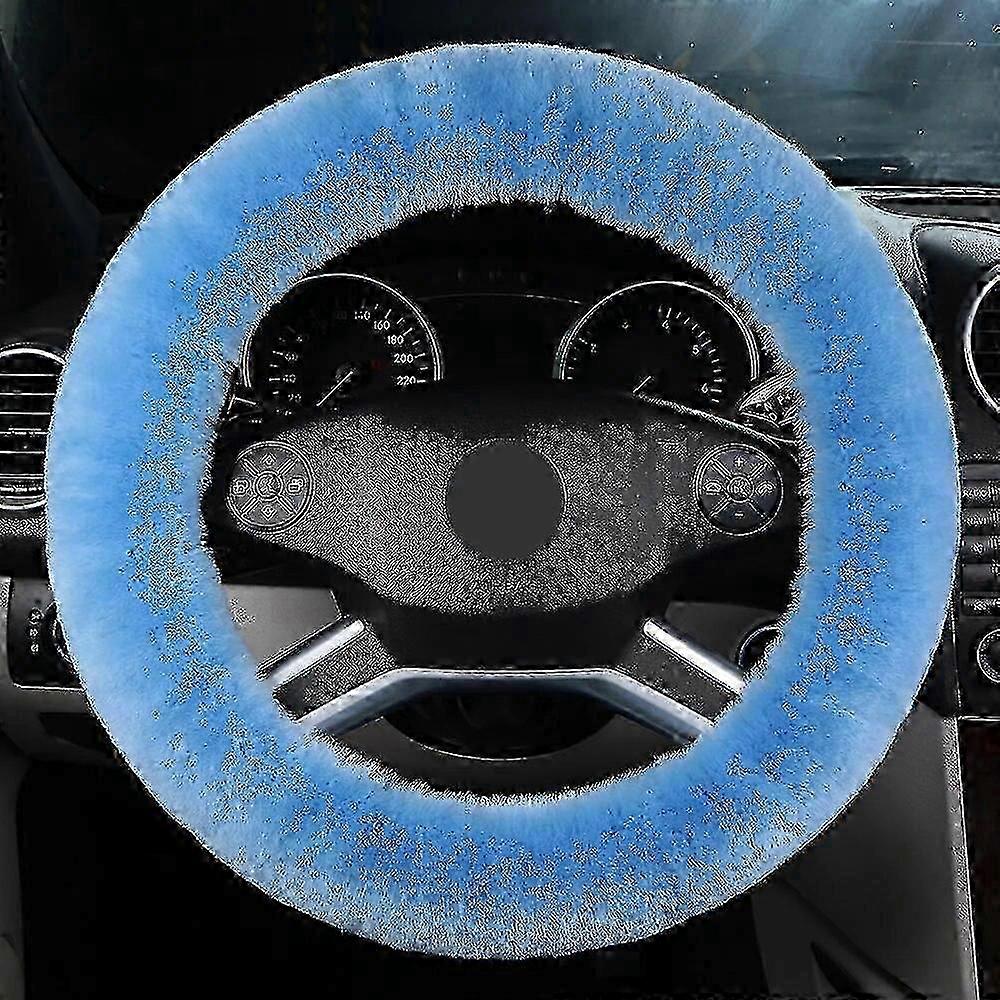Wool Car Steering Wheel Cover for Soft Plush Warm Universal Use