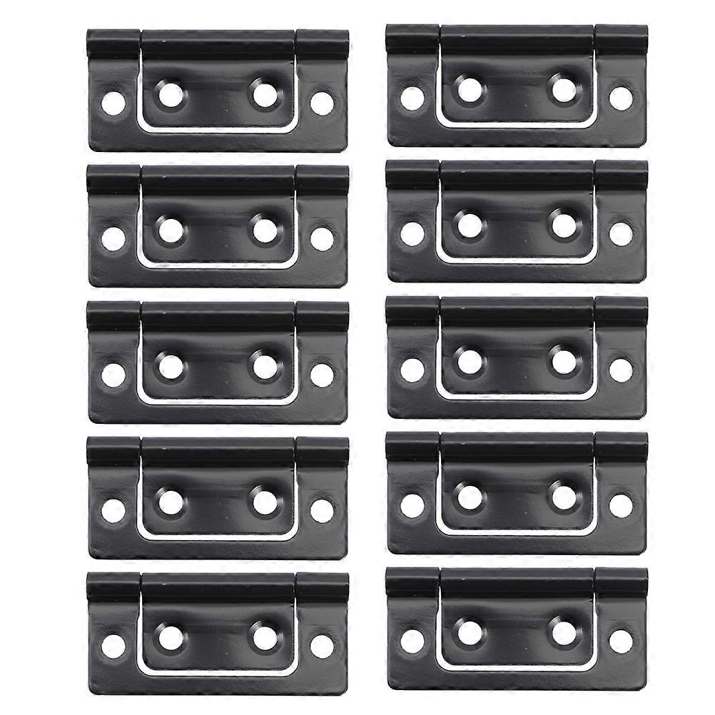 Black Iron Hinges for Doors Self Closing 10Pcs Heavy Duty Set