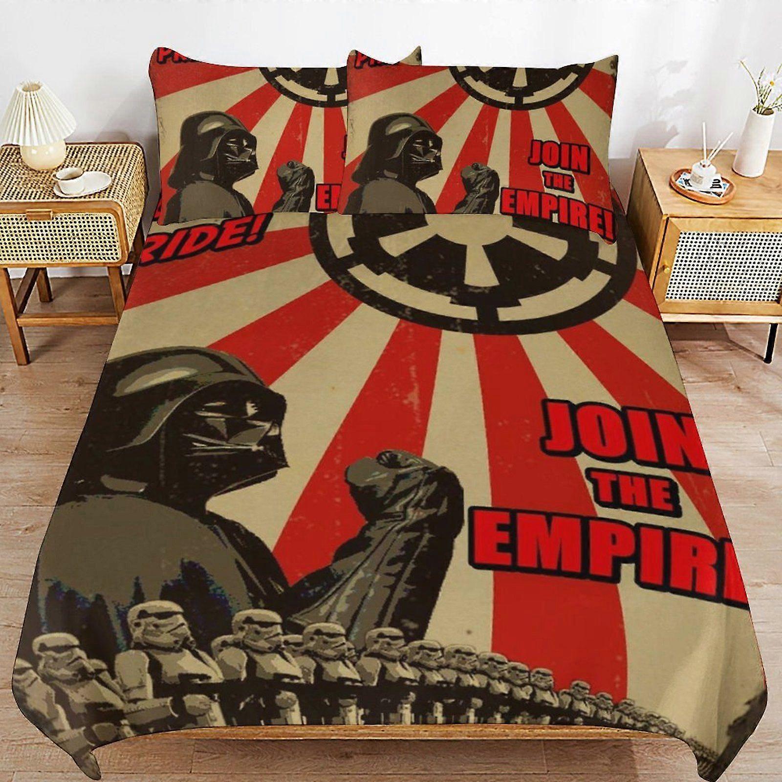 82FY Galactic Empire Practical Zip Function Smooth Bedding Surface Soft Layer Duvet Cover Sets for Rest Night BS82
