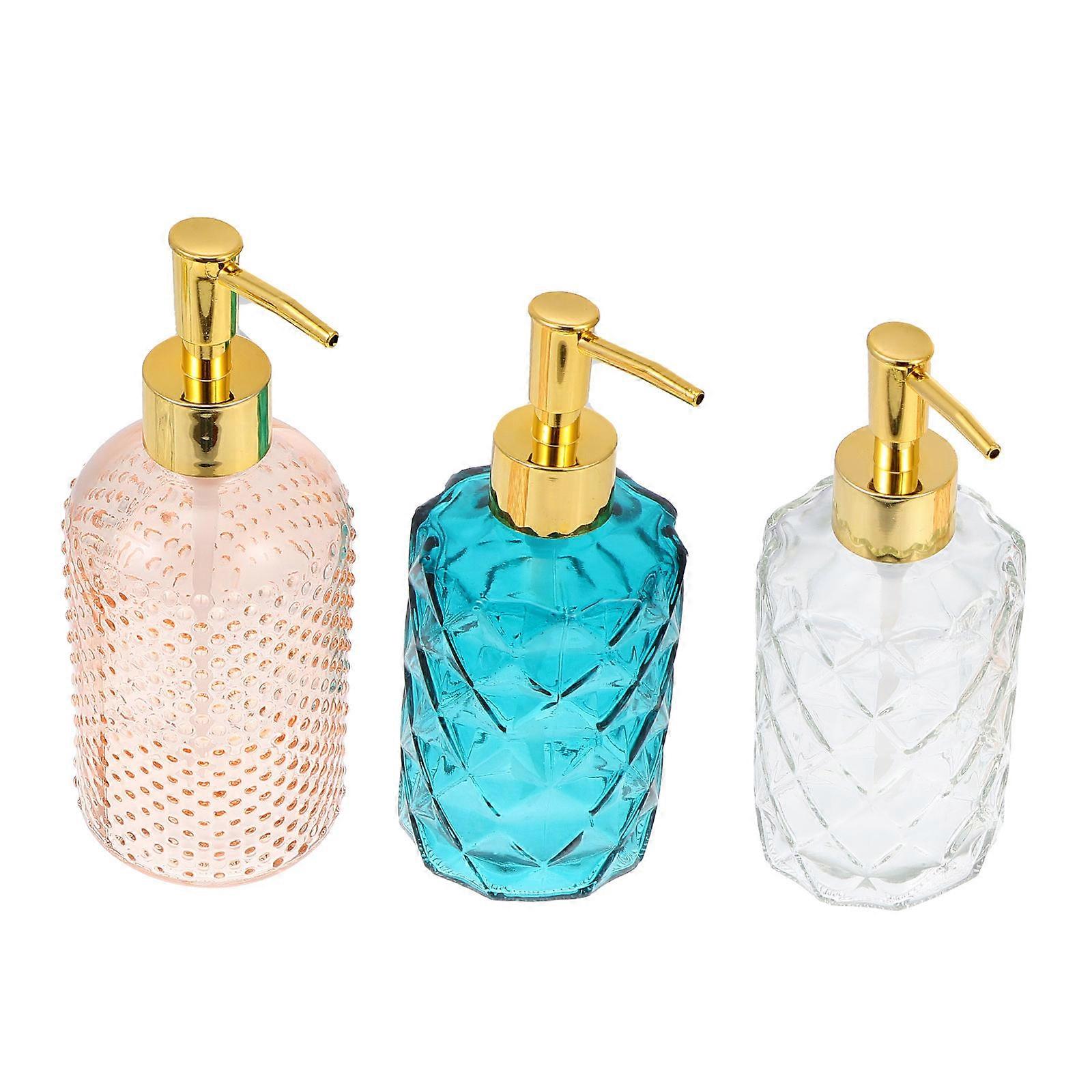 Travel Glass Empty Bottles 6Pcs Press Type Lotion Dispenser