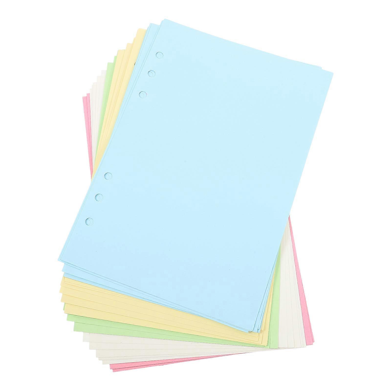 Loose Leaf Notebook Paper Binder Refills for Notes 50 Sheets Multi Color