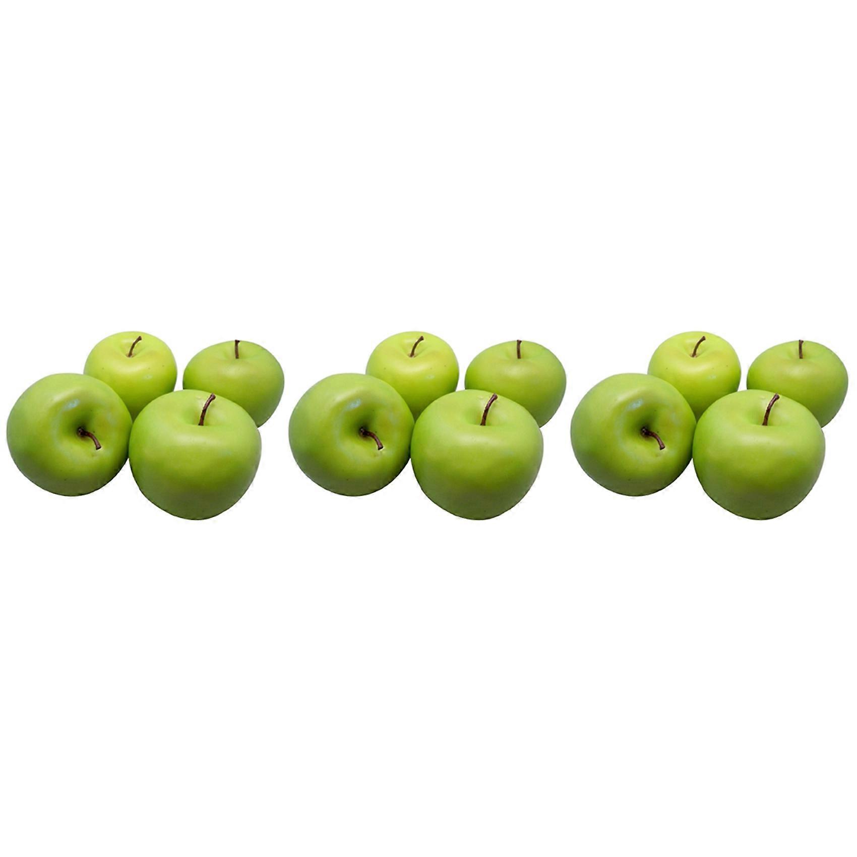12 Large Artificial Green Apples-Fruit