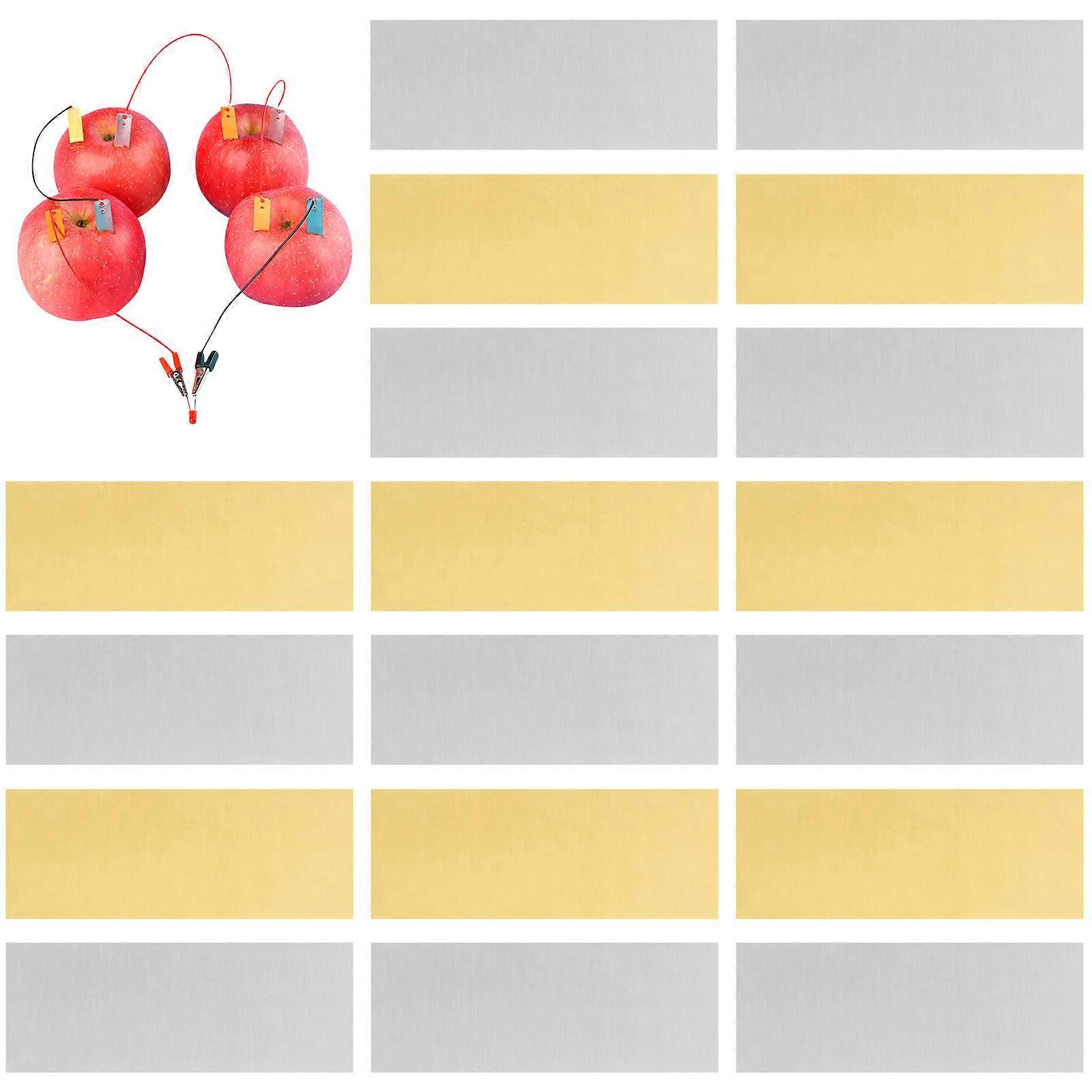 Zinc Copper Electrode Strips for Science Experiments with Pairs