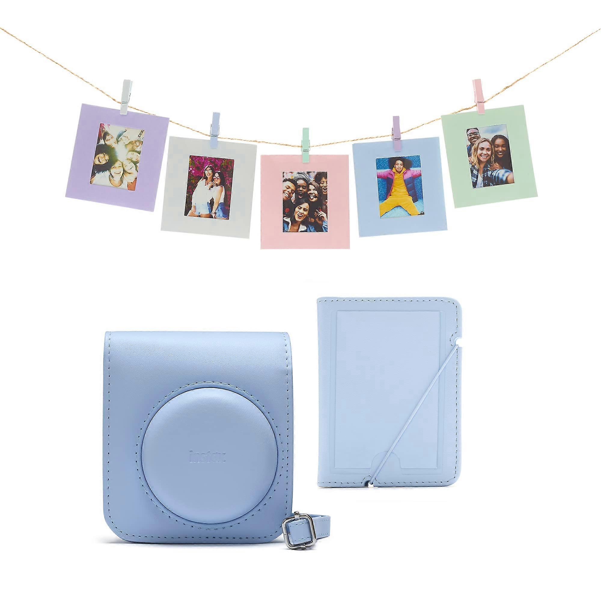 Pastel Blue Accessory Kit with Case Photo Album and Display Set for Instax Mini 12