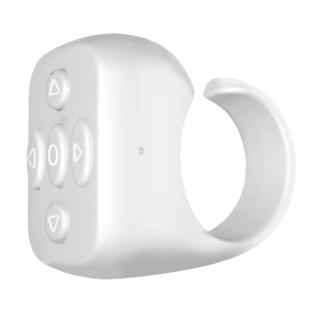 Bluetooth Remote Control for TikTok with Bluetooth 5.3 Fingertip Scrolling and Selfie Button, White