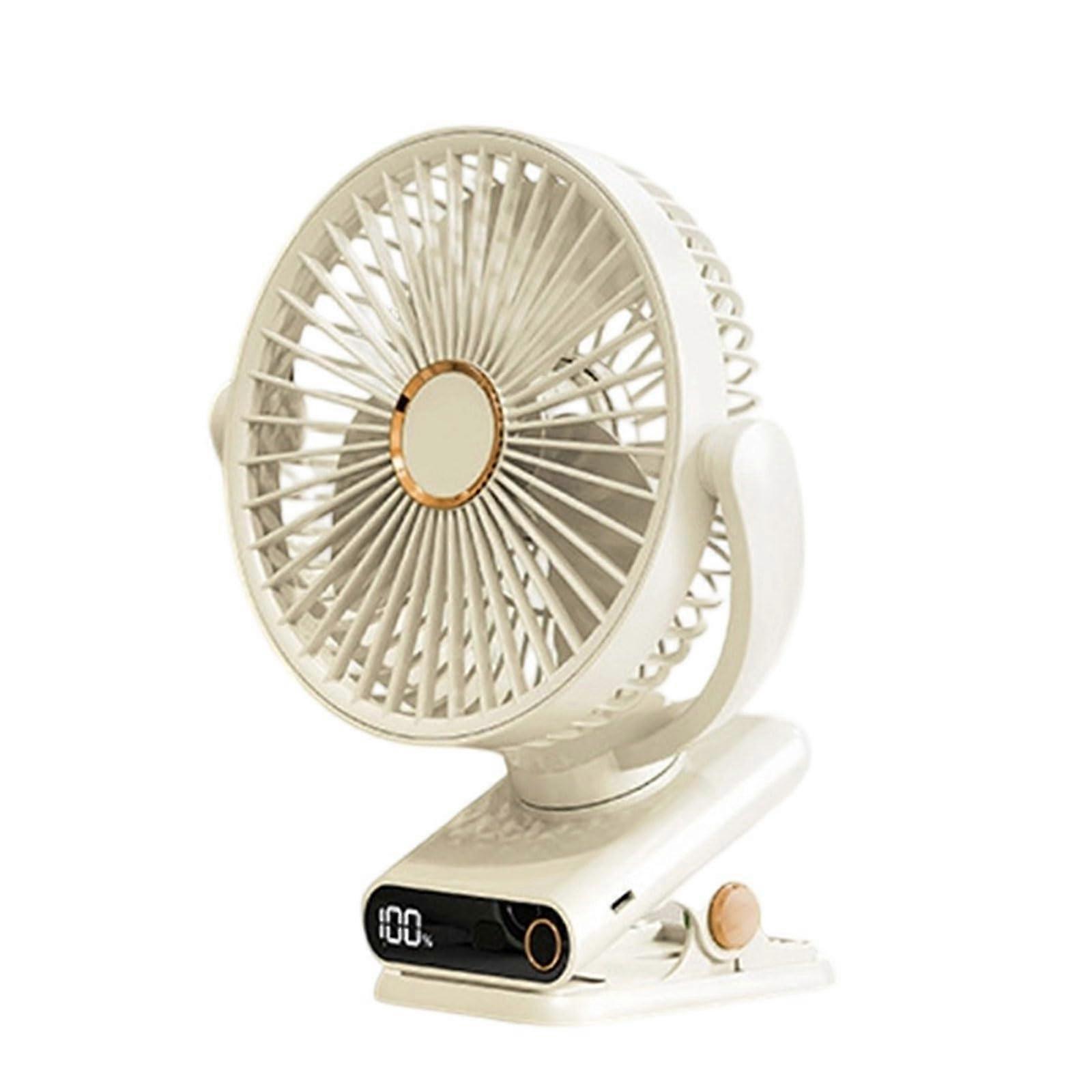 Clip On Fan with Removable Battery, USB Rechargeable, Adjustable Speed for Desk, Office, Camping