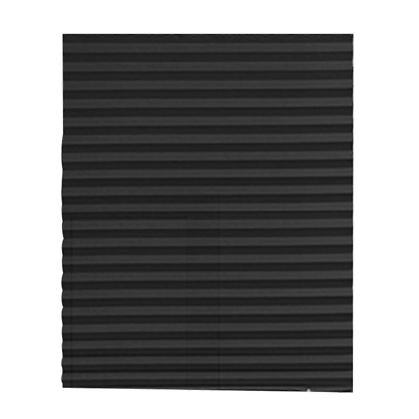 Cordless Pleated Window Blinds Blackout Shades with UV Protection NoDrill CuttoSize Black