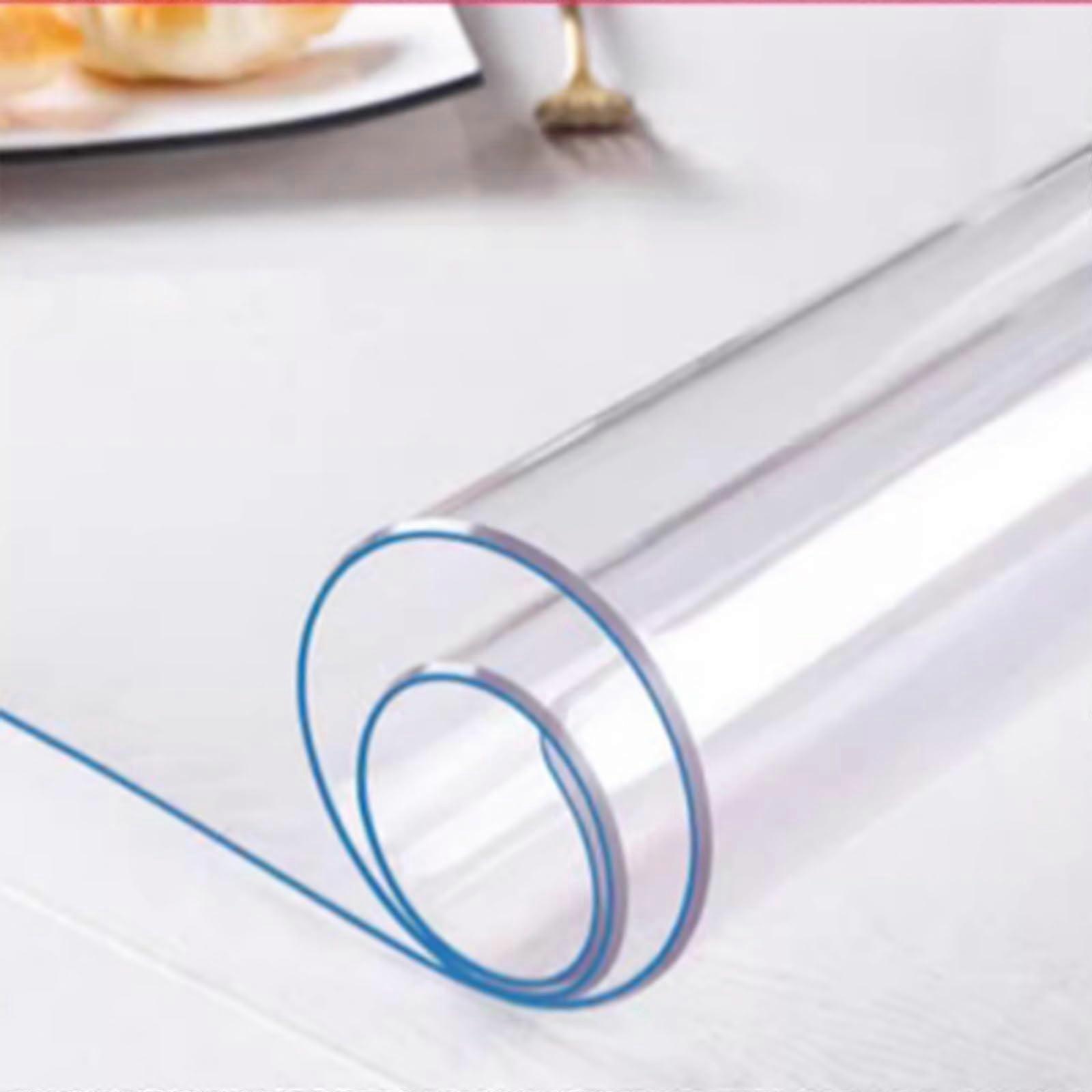 Clear PVC Table Protector Waterproof Heat Resistant Scratch Resistant for Dining and Coffee Tables