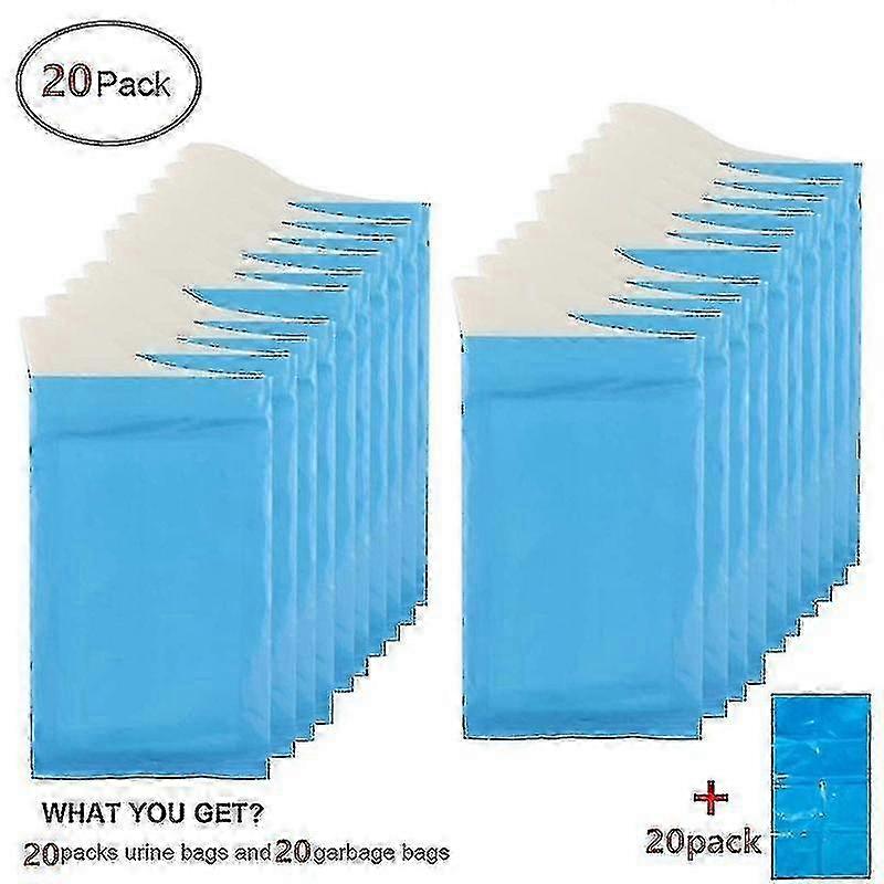 20-pack disposable outdoor emergency urinal bags