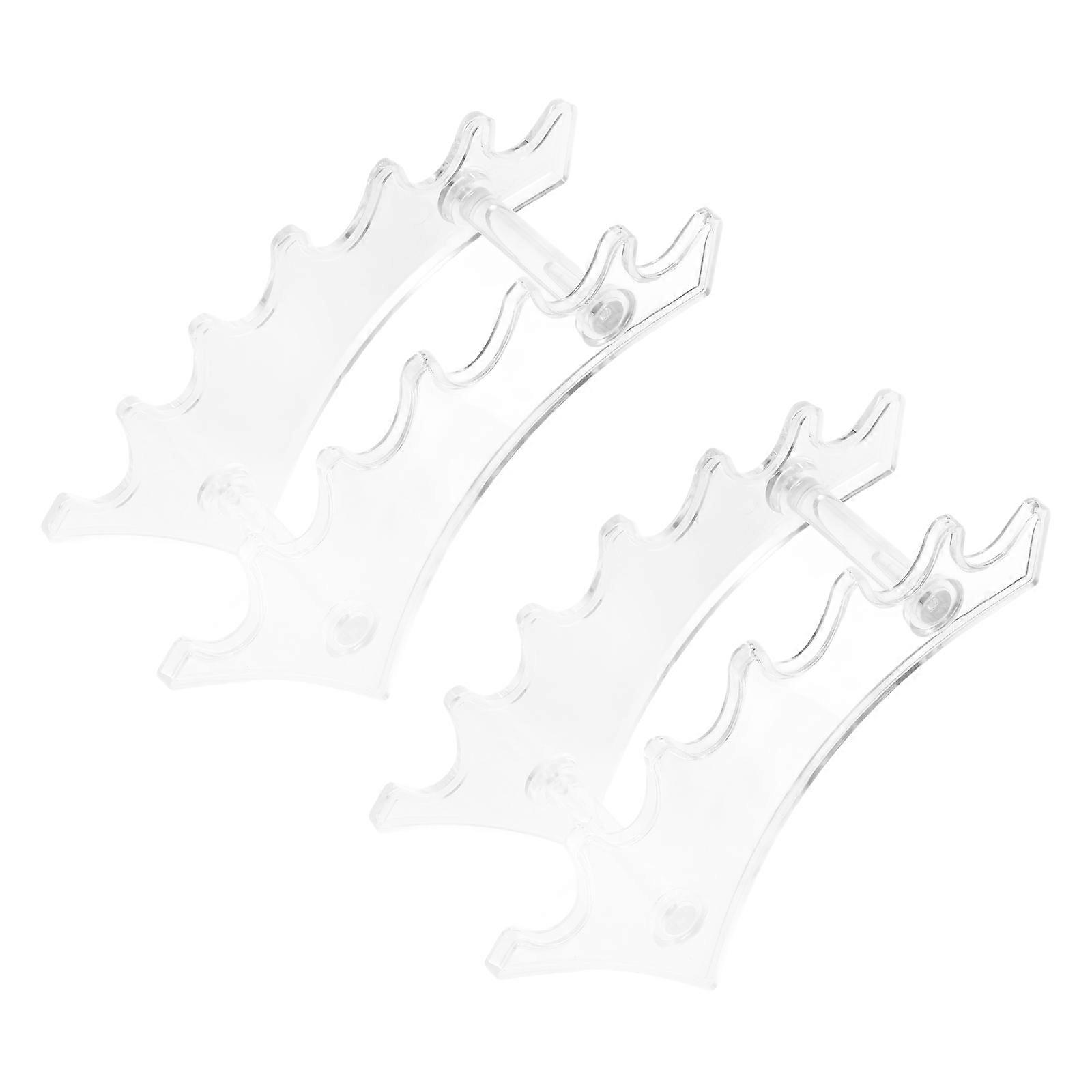 Plastic Pen Holders Cosmetics Pen Showcase Stands for Storage 2Pcs