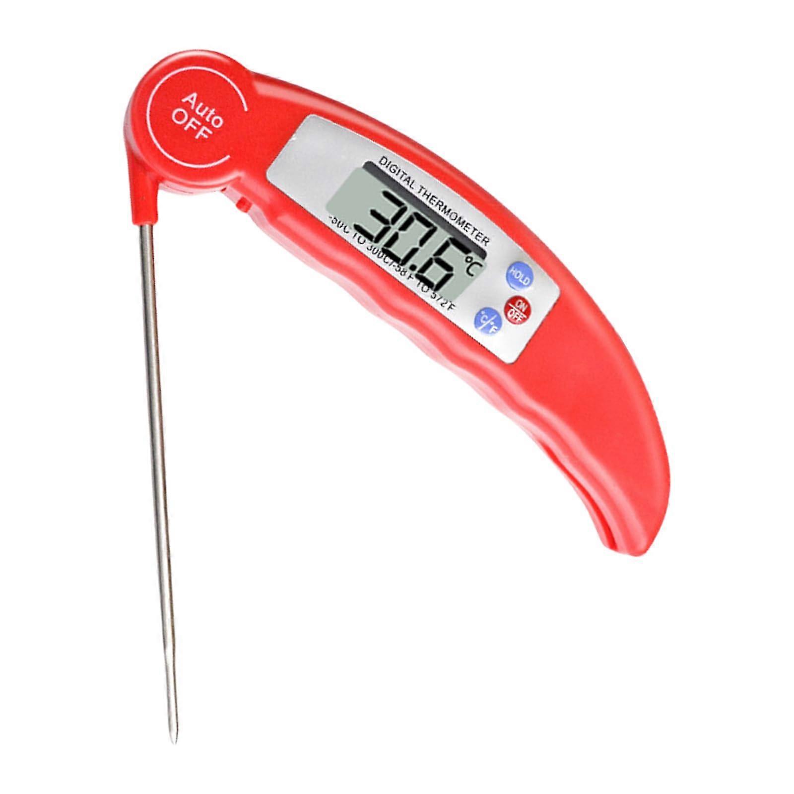 Digital Meat Thermometer Instant Read  Precision Waterproof for Cooking Grilling BBQ Red