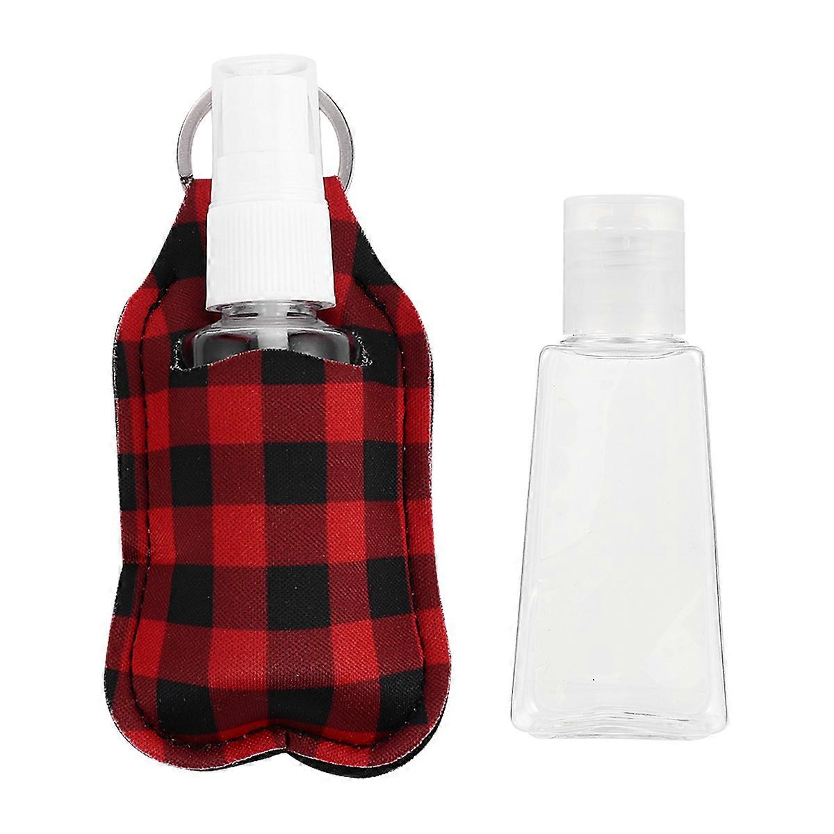 3Sets Portable Storage Case for Spray Bottle Protective Use with Keyring