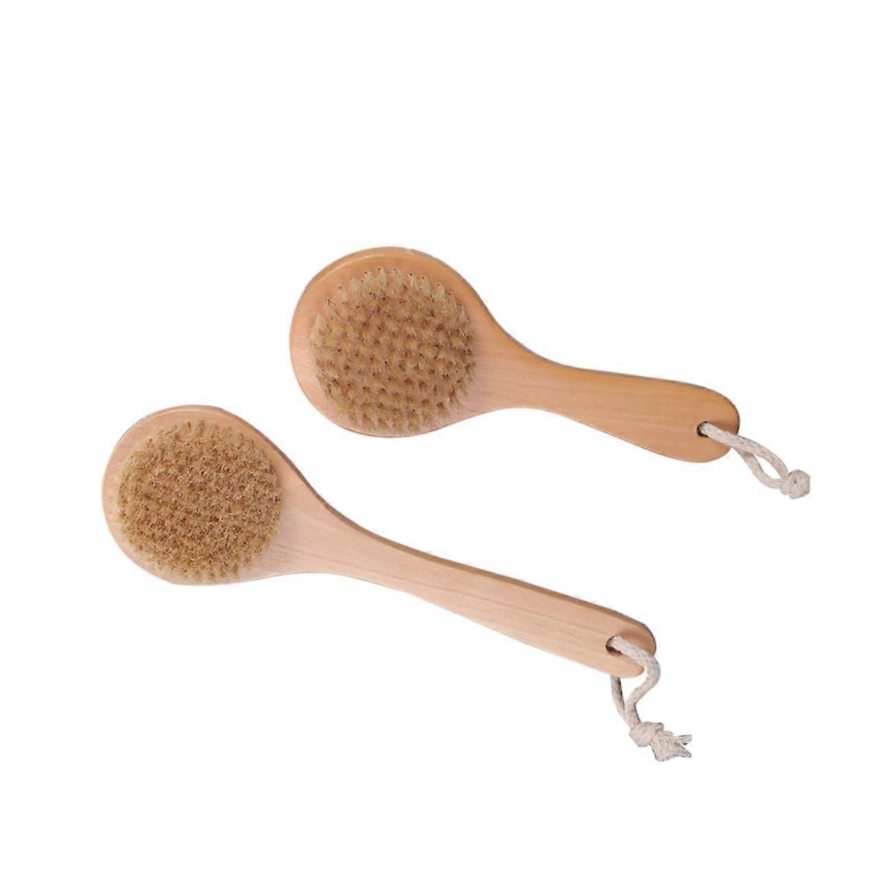 Bath Brush and Back Scrubber Set with Long Handle, Soft Bristles, Deep Exfoliation, 2 Pack
