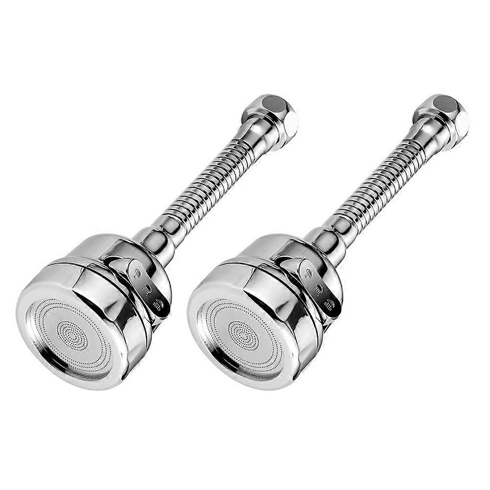 Practical Faucet Extenders Simple Style AntiSplash For Households Silver 2Pcs
