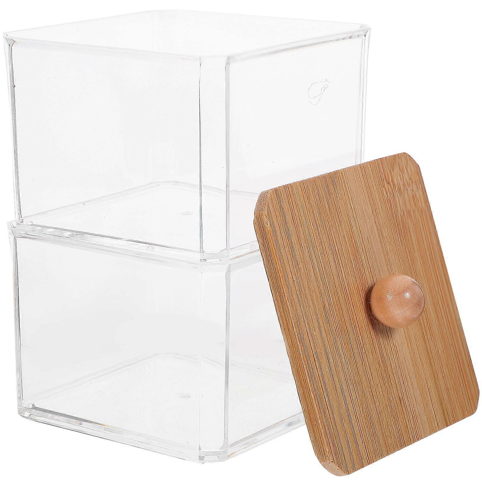 Cotton Ball Storage Transparent Bathroom Organizer for Storage 5Sets