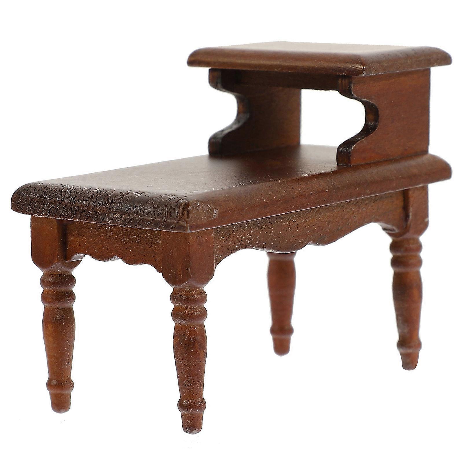 Mini Table Retro Style Coffee Table for Decoration 1:12 Scale