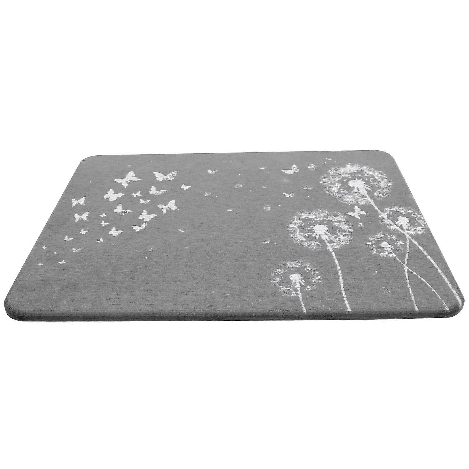 Kitchen Counter Dish Drying Mat Silver for Home Use Water Absorbing Pad