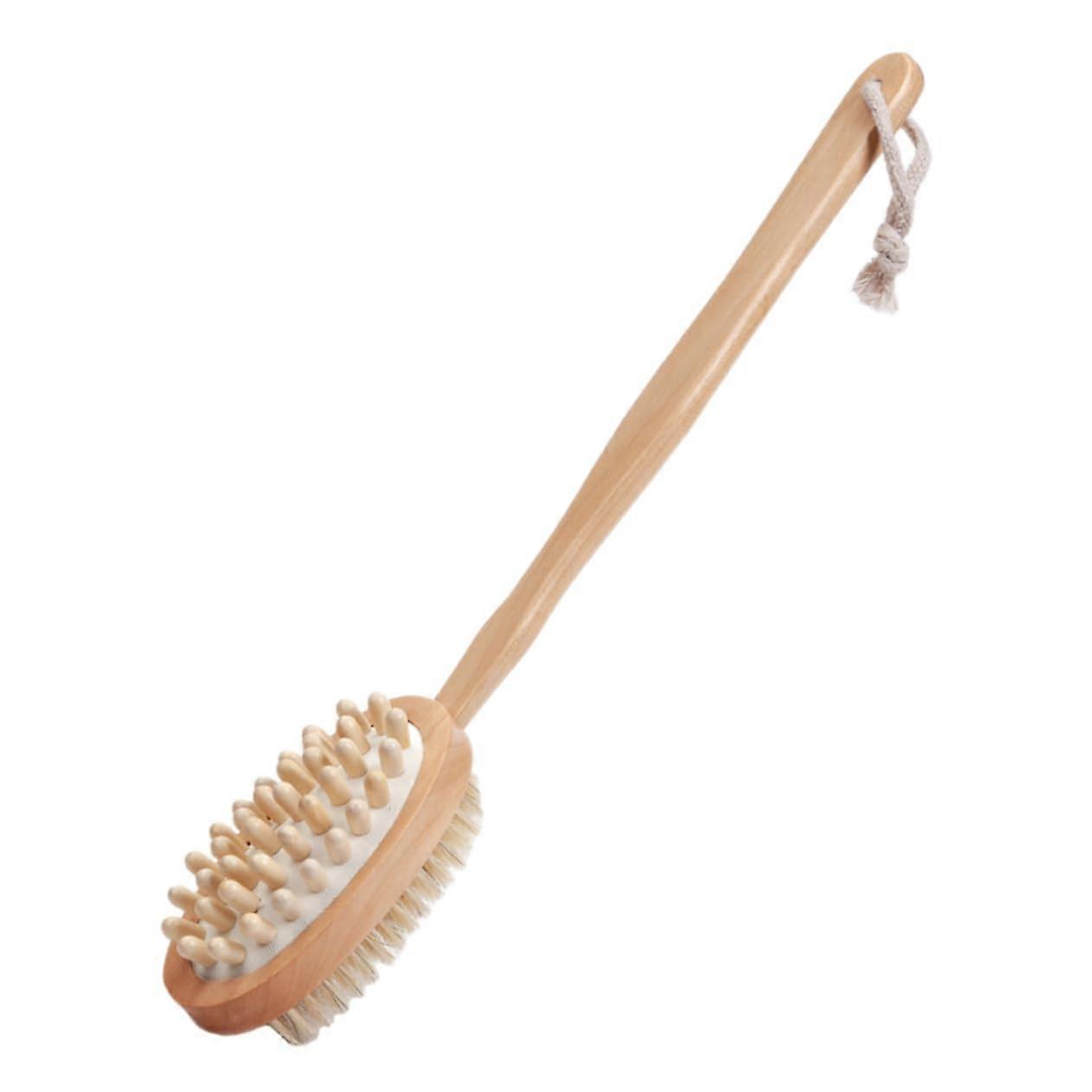 Back Scrubber with Long Handle, DualSided Exfoliating Bath Brush for Elderly Shower and SelfCare