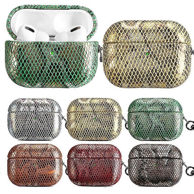 J01 Mesh Snakeskin Headphone Case For AirPods 3