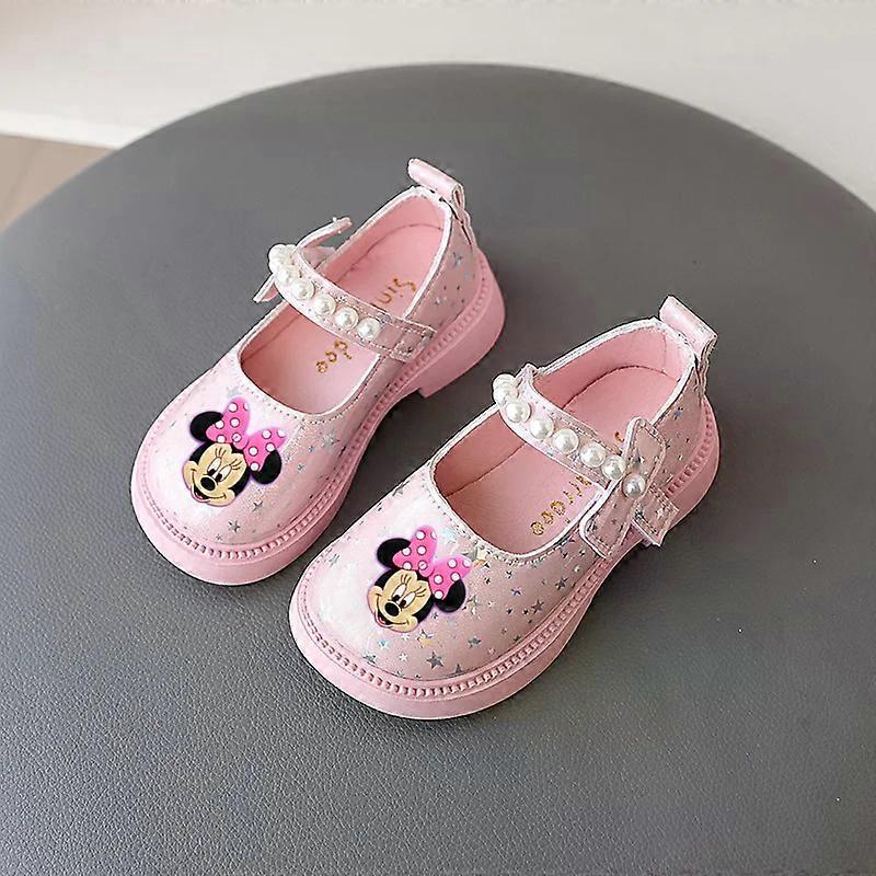 Disney kids Baby Princess Shoes Mickey Mouse Girl Princess Leather Shoes Non-slip Soft Bottom Sandals Spring fall Toddler shoes