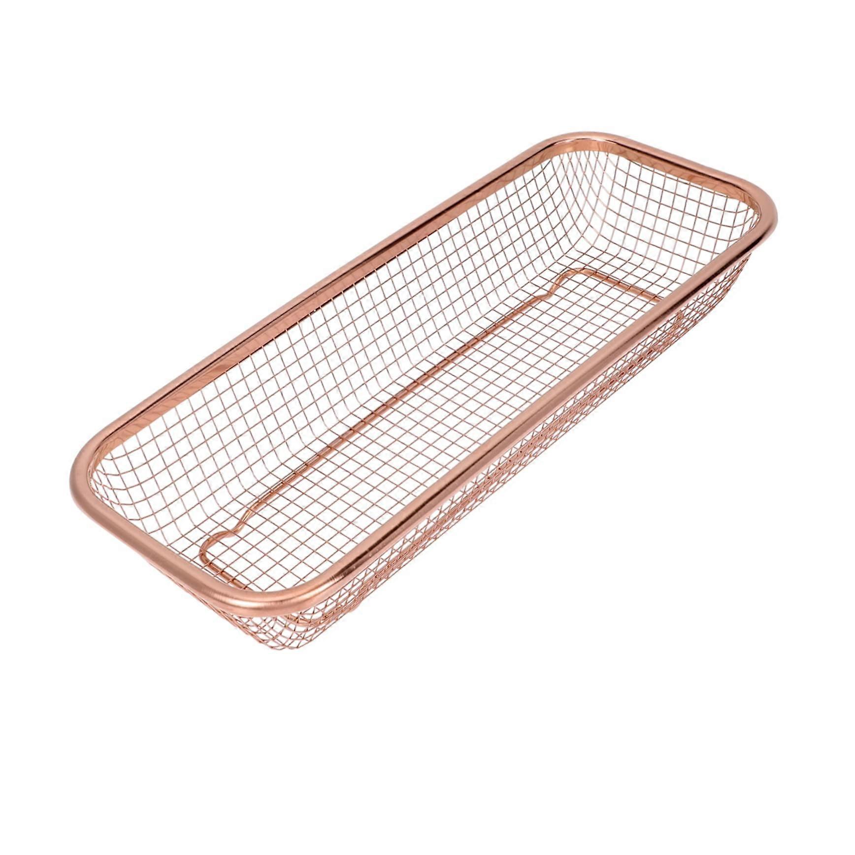 Stainless Steel Utensil Holder with Drainage, Rectangular Cutlery Organizer for Kitchen Storage