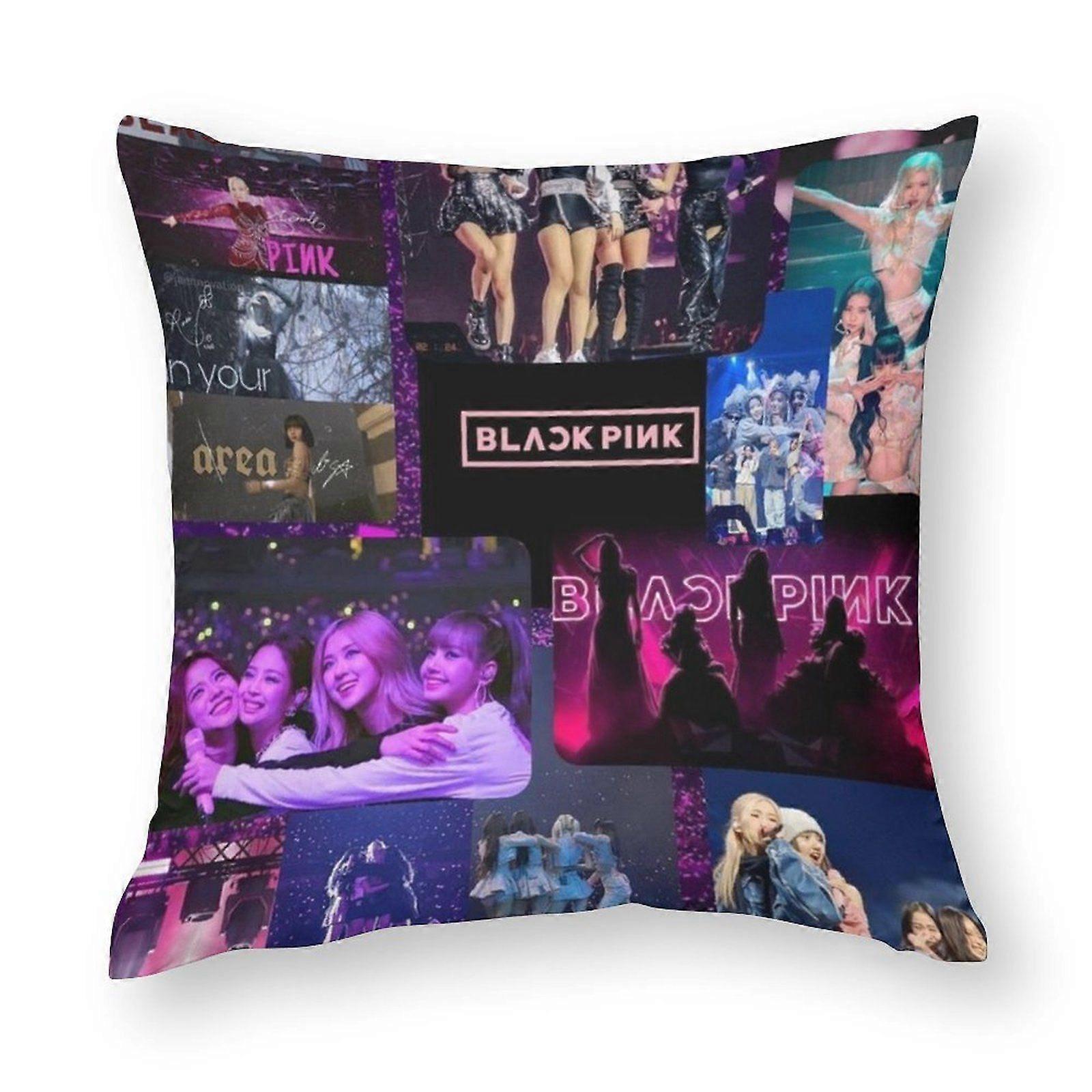 Blackpink Throw Pillow Covers Neutral Patterned Embroidery Soft Boho for RV