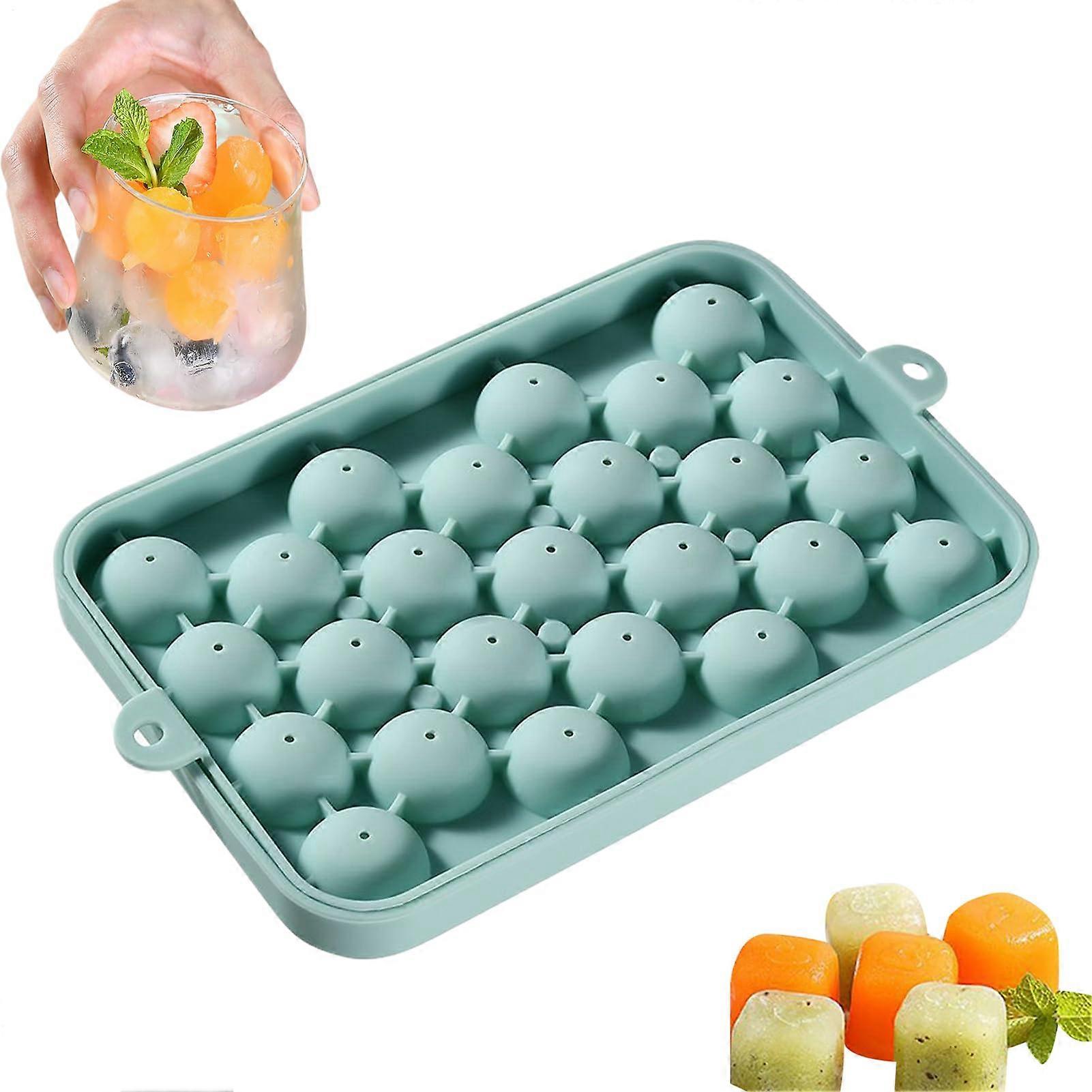 Silicone Ice Cube Tray 25 Grid Easy Release Flexible NonStick Durable Ice Ball Maker for Drinks