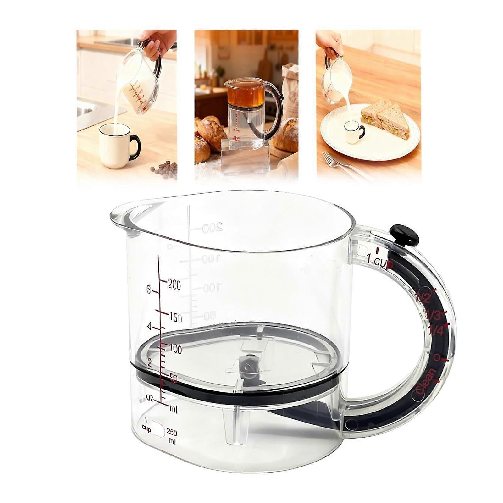 4in1 Adjustable Measuring Cup with Scale for Dry and Liquid Ingredients, 200ml SpaceSaving Design Ref:4962