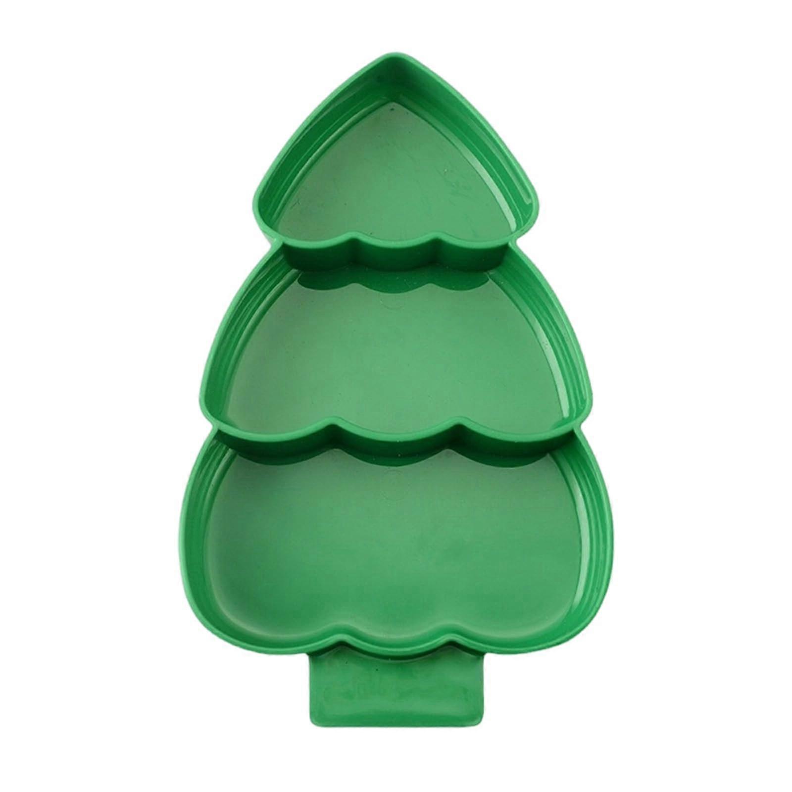 Christmas Tree Divided Serving Tray with Multiple Compartments, Food Safe, Dishwasher Friendly
