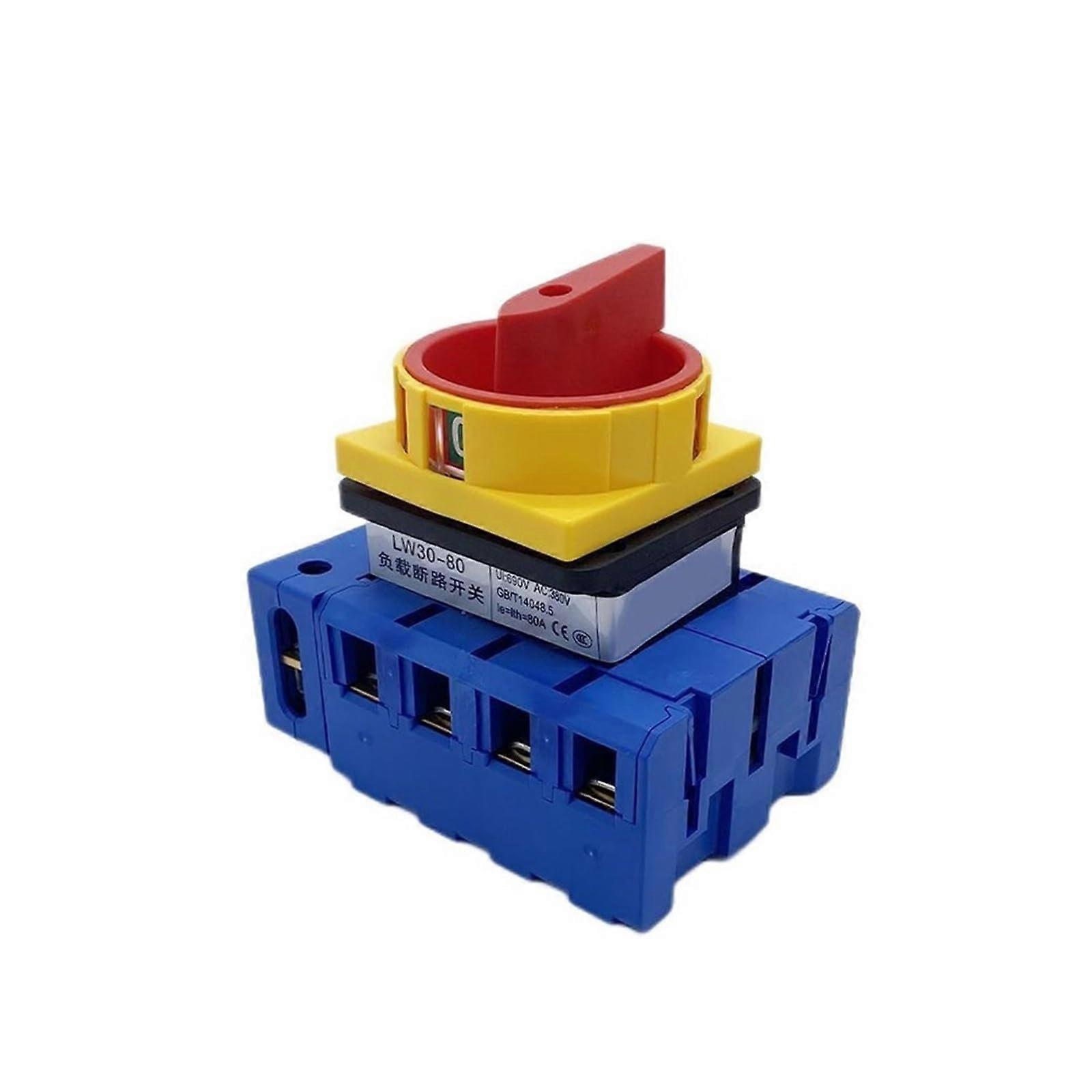 80A Three Phase Isolator Switch LW3080/5P with Silver Contacts for  Safety Power CutOff