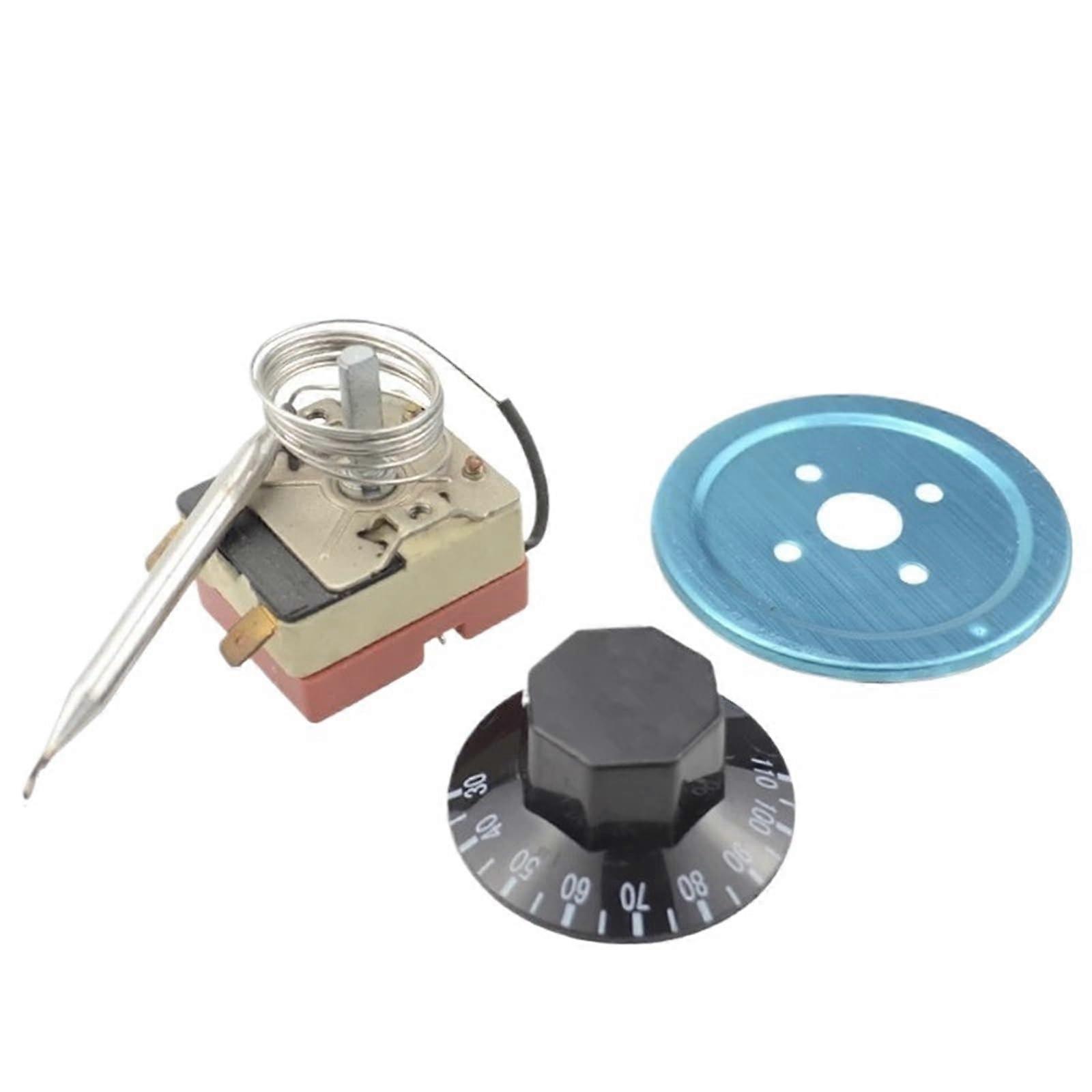 Adjustable Capillary Thermostat 30110°C NC Temperature Switch 16A Wide Range Heat Control