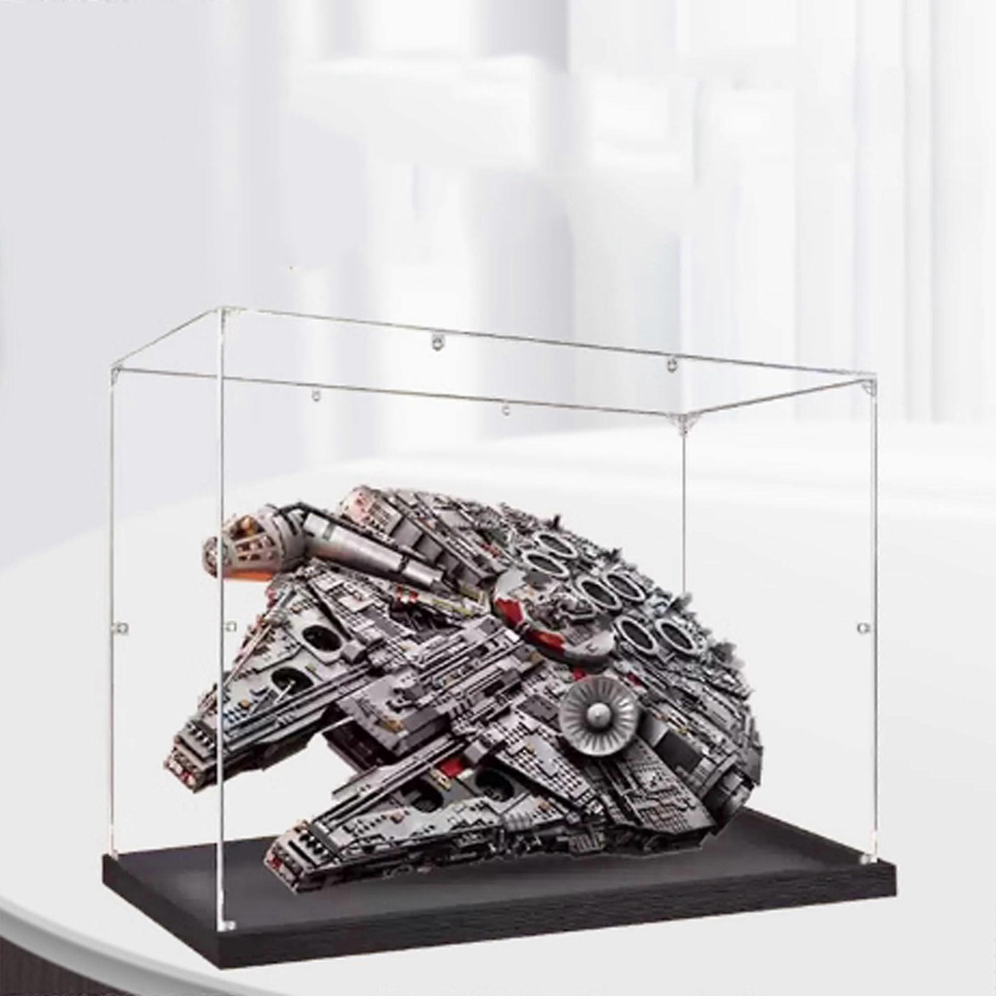 Display Case for  Millennium Falcon 75192 Dustproof UVResistant Acrylic Box with Clear Showcase