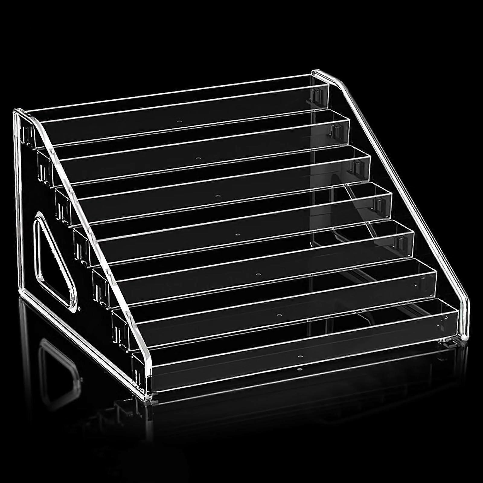 Acrylic Cigarette Display Case with Clear Visibility, MultiTier Countertop Rack for Retail Stores