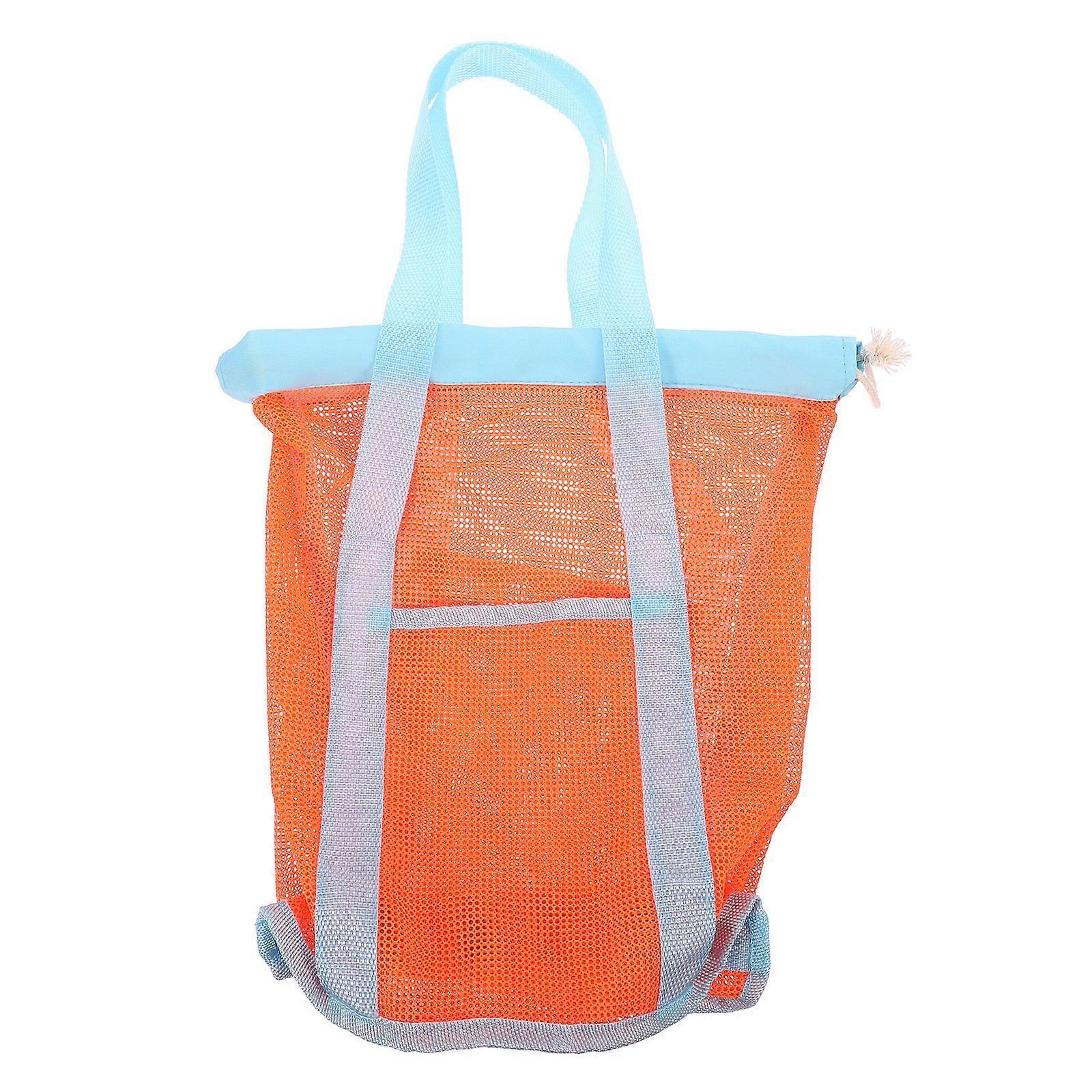 Beach Toys Storage Mesh Bag Sand Digging Tools Gardening Tool Bag Drawstring Bag