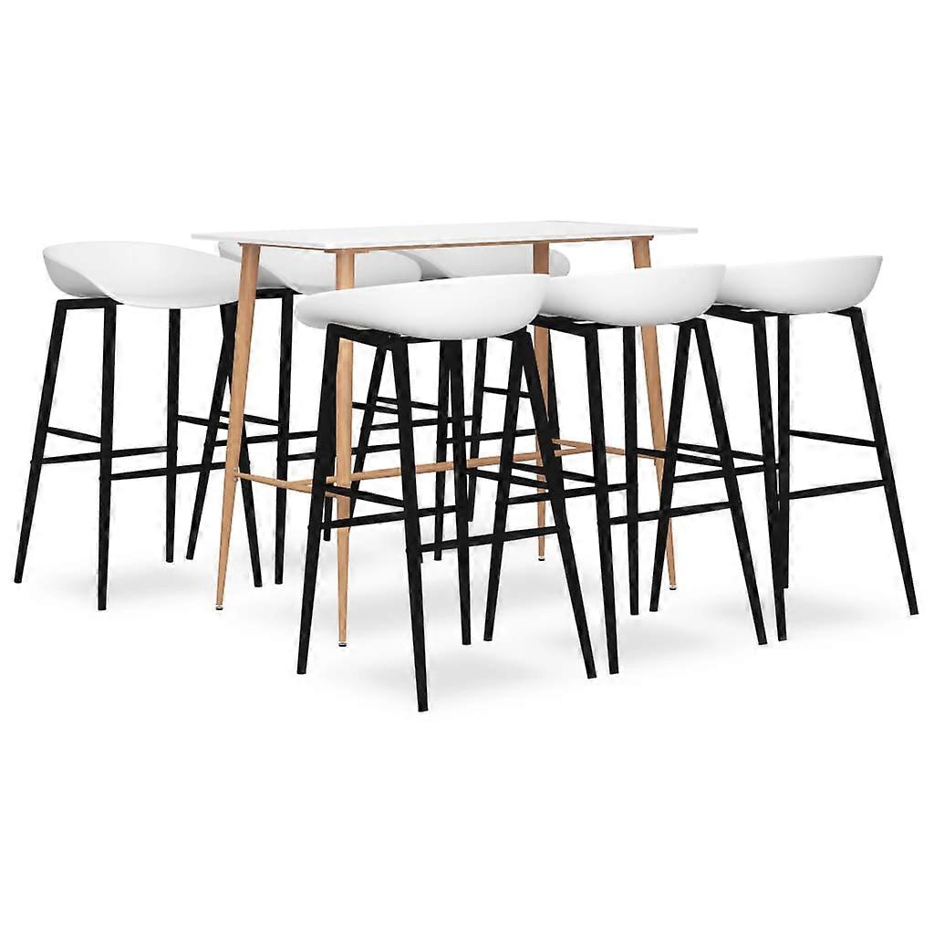 vidaXL 7-delige Barset wit