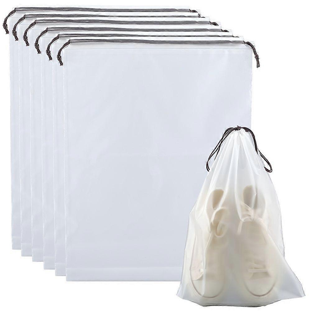 10pcs PE Velvet Drawstring Storage Bags Rectangle White 40x30x0.2~0.3cm
