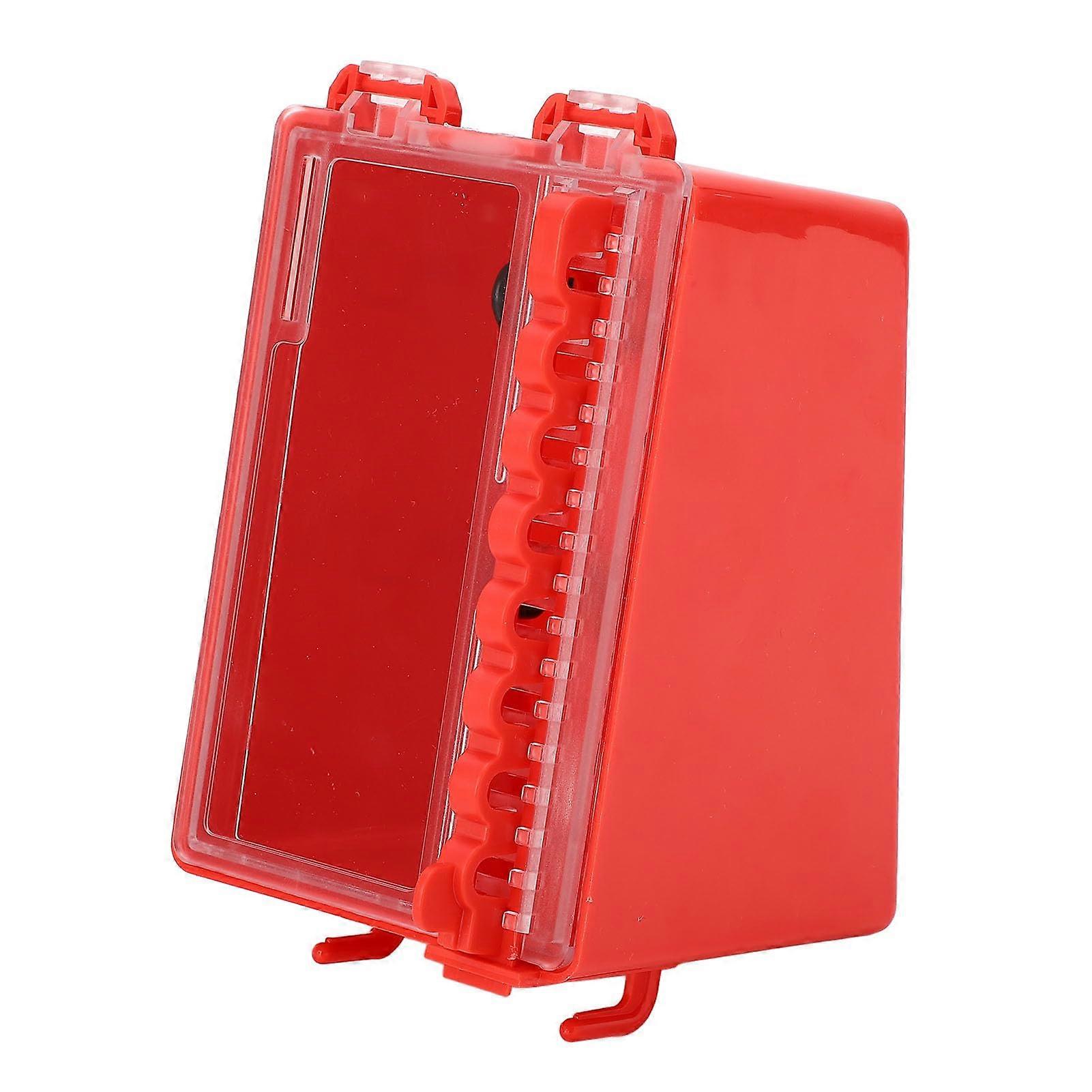 Lockout Tagout Lock Box with Transparent Cover, Wall Mounted Group Key Station, 8 Lock Points