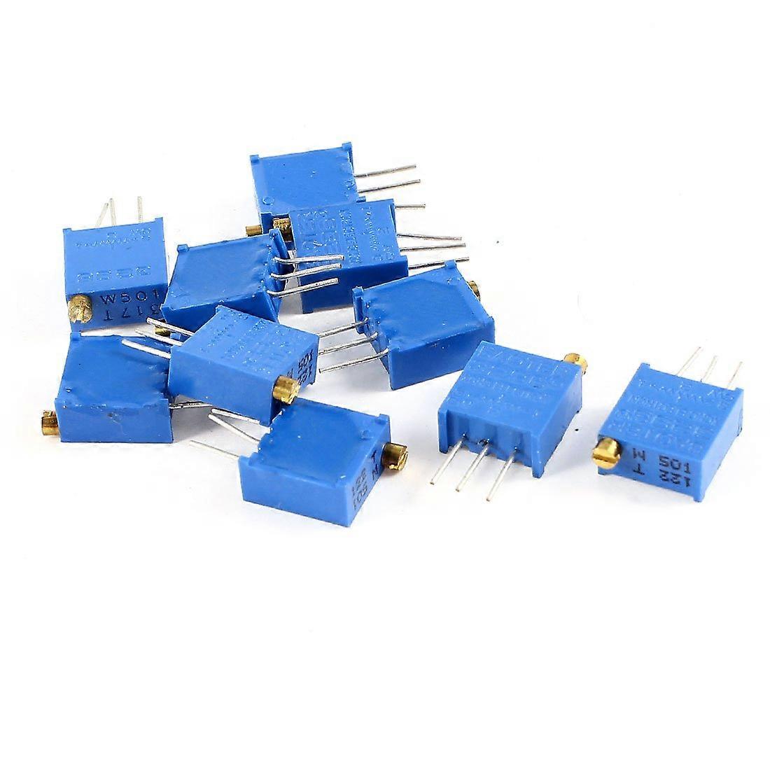 500 Ohm Trimmer Potentiometer 3296W Adjustable Resistor 10 Pack for Precision PCB