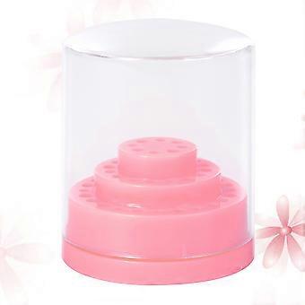 Aufbewahrungsbox für Nagelfräser, 1 Stück, rosa, für Nagelfräser-Schleifkopf